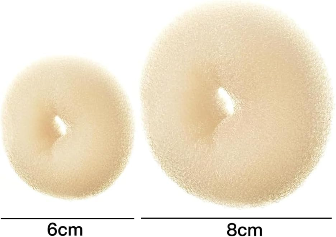 ANCLLO Hair Donut Maker Set, 4 Pieces Donut Bun Maker Ring Style with 30 Hairpins, Blonde Chignon Donut Bun Bun Hair Accessories for Girls and Women, DIY Chignon Hairstyles image number 6