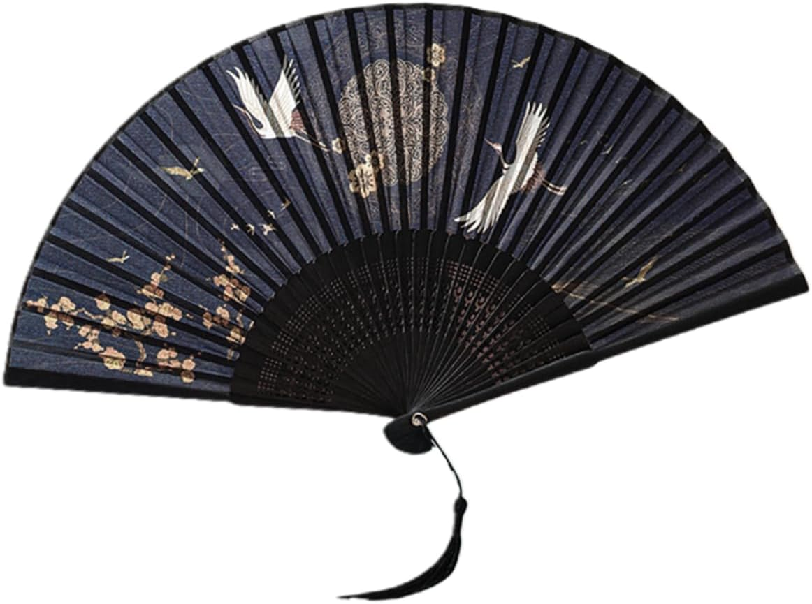 3Pcs Traditional Chinese Hand Fan Retro Folding Fan Elegant for Party Performance Summer Travel image number 6