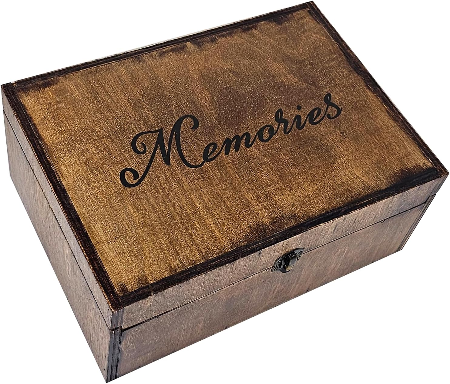 Large Wooden Memory Box for Keepsakes, Wooden Keepsake Box for Memories, Weddings, Engraved Memory Keepsake Box, Decorative Storage Box image number 4