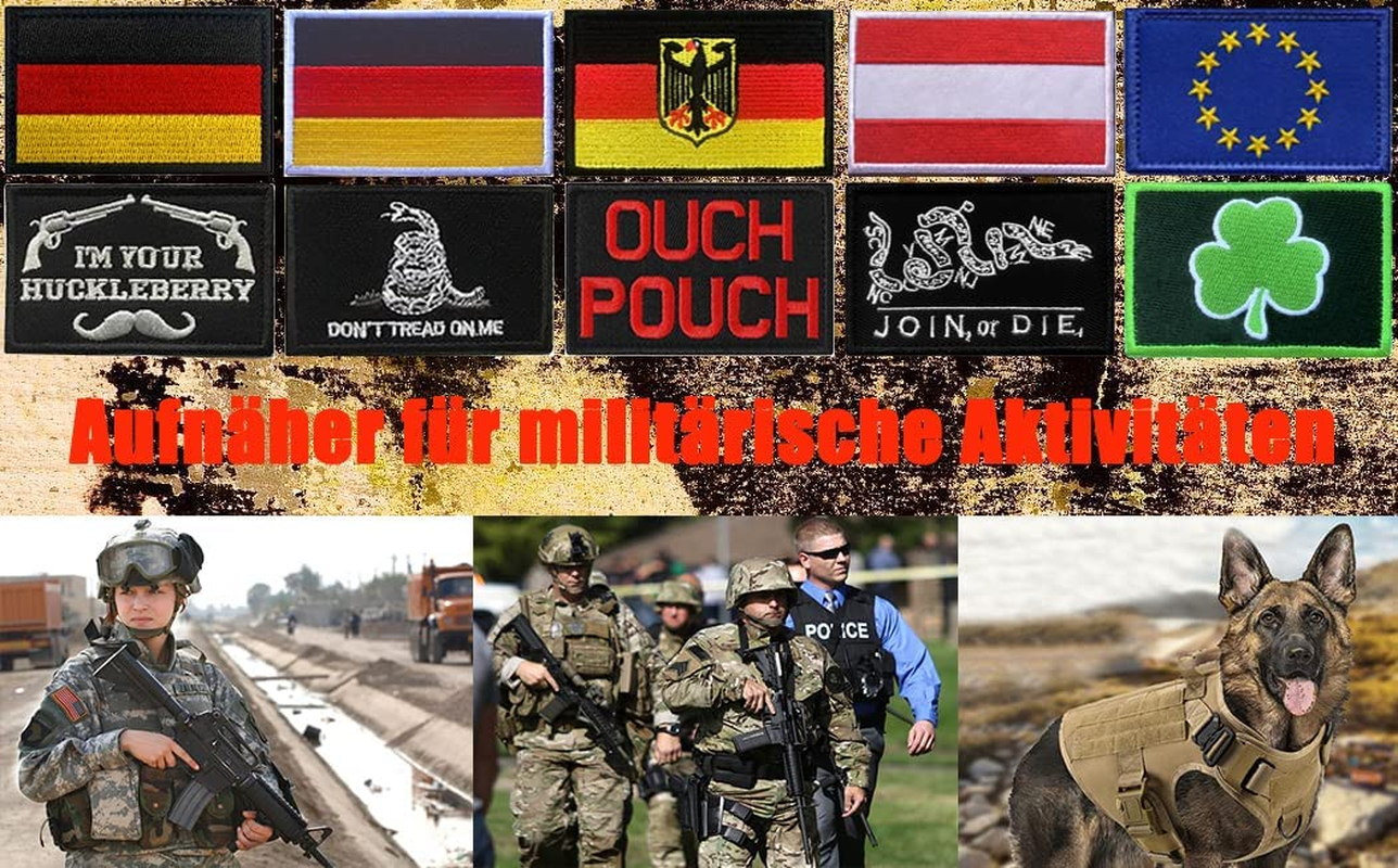 Pack of 2 Running Lies Funny Morale Embroidered Tactical Military Patches Badge Emblem Applique for Clothing Uniform Military Jackets Caps Backpacks Biker and More - Azkaban image number 4