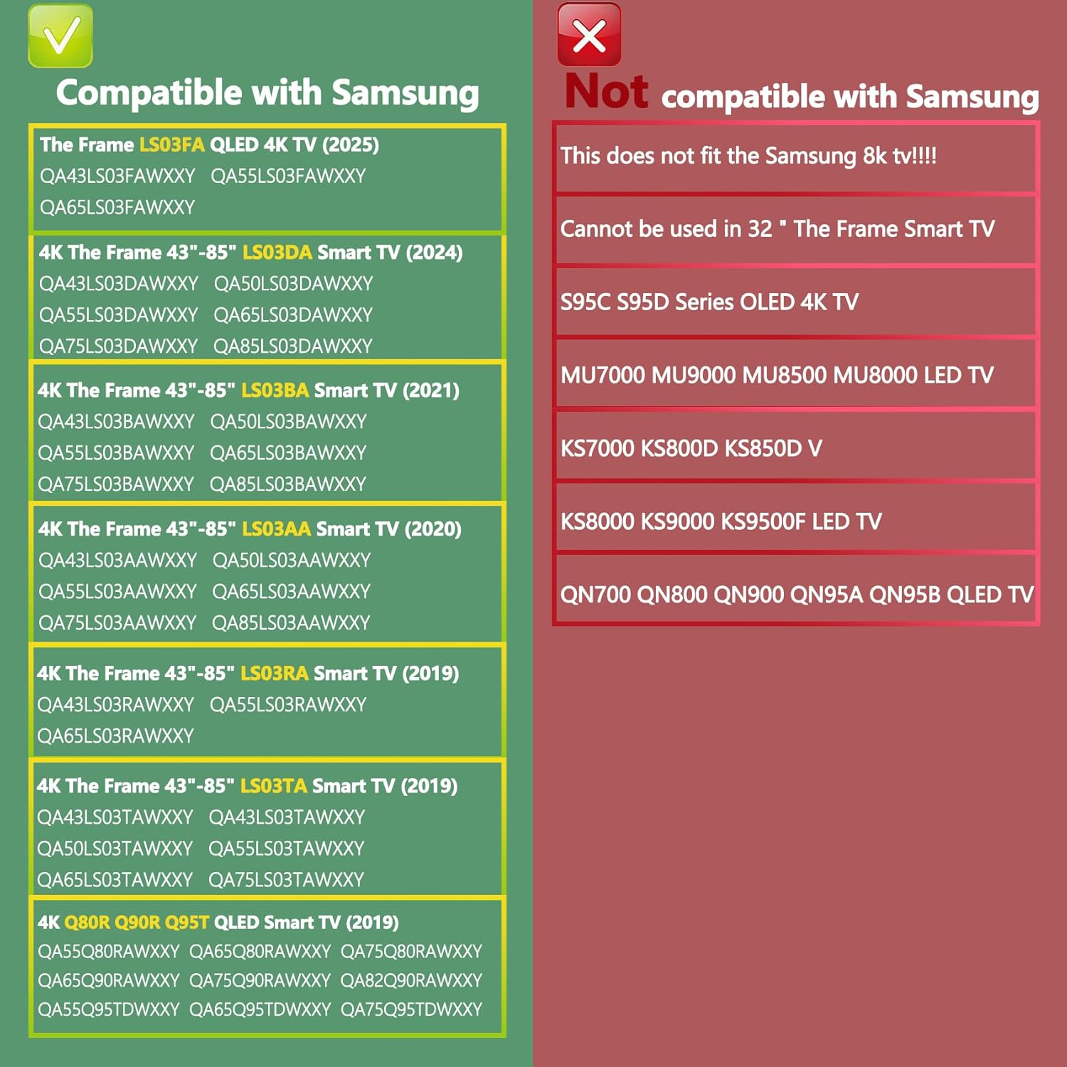 BN39-02470A 5M /16Ft One Connect Cable Only Compatible with Samsung Frame Tv One Connect Cable for LS03FA LS03DA LS03BA LS03AA LS03RA LS03TA Q85R Q90R Q95T（All 8K and 32" Frame TV Cannot Be Used） image number 6