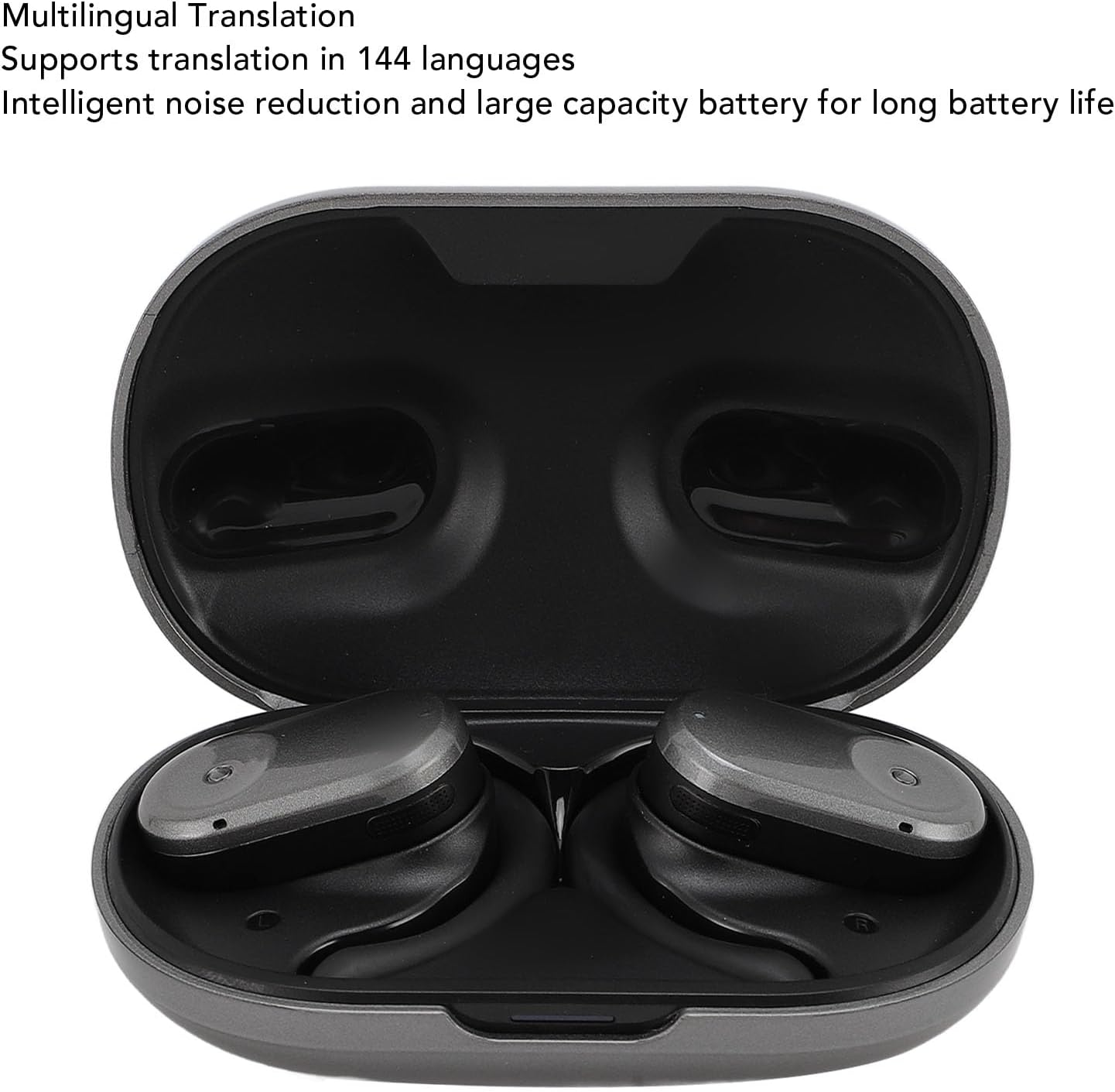 Yanmis Voice Translator Earphones, 144 Languages, Real Time Translation Earbuds, Noise Cancellation, Bluetooth 5.3 Voice Translator Earbuds, Long Battery Life, Ideal For image number 3
