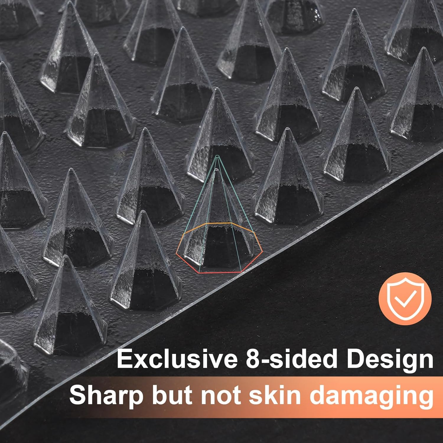 Uross Scat Mat for Cats -10PCS Sharper Deterrent Mat with Spikes Indoor Cat Repellent Outdoor Scat Spikes Pet Countertop Deterrent Keep Cats off Counter image number 6