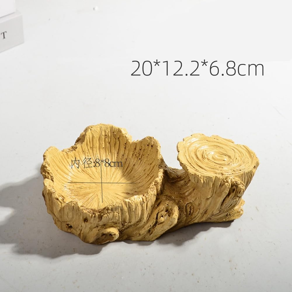 Brazilian Wood Hydroponic Plant Tray, Resin Flowerpot, Indoor Air Purifying, Tabletop Decoration