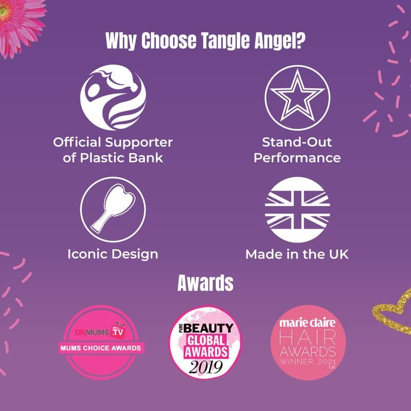 Tangle Angel Reborn Angel Detangling Hair Brush - Eco Friendly Hair Brush. Great for All Hair Types - Thick, Curly, Straight, Wavy, Wet and Dry Hair, Hair Extensions. Perfect for Women, Girls, Kids image number 4