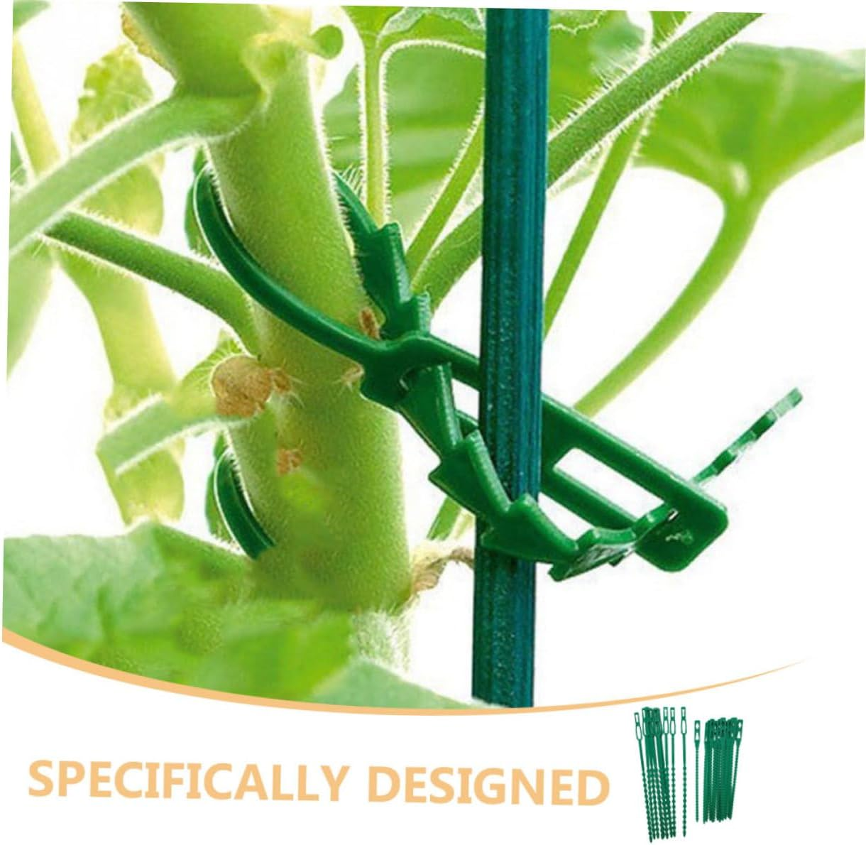 BCOATH 200Pcs Gardening Plant Support Strap Soft Plant Ties Tape for Outdoor Material image number 3