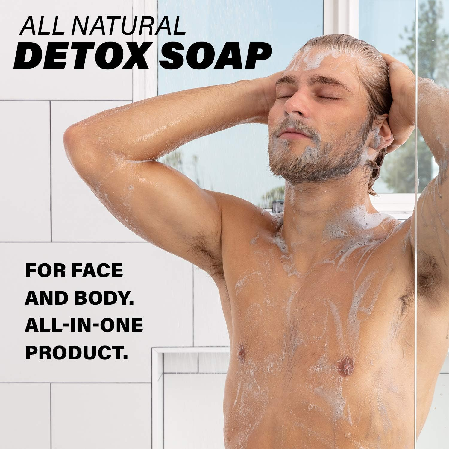 Southern Natural Handmade Activated Charcoal Soap Bar for Face & Body - Perfect for Sensitive Skin & Dry Skin Relief &ndash; with Dead Sea Mud, Goat Milk & Peppermint Essential Oil &ndash; 2 Pack, 4.5 Oz