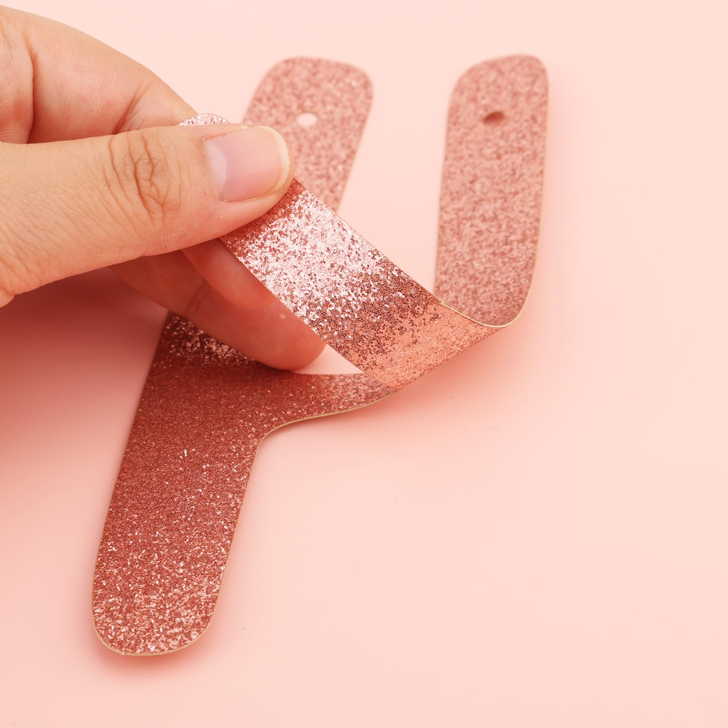 Pink Bow Banner Garland, Coquette Happy Birthday Banner Glitter Birthday Sign Funny Birthday Banner for Women Birthday Party Decorations Supplies Gift Photo Props (Unassembled) image number 4