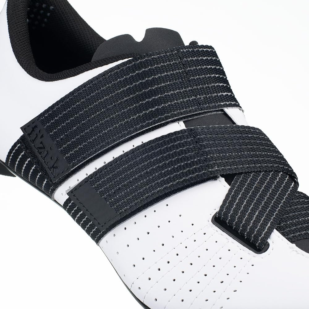 Fizik Mens Tempo Powerstrap Cycling Footwear, White/Black, 9 US image number 3