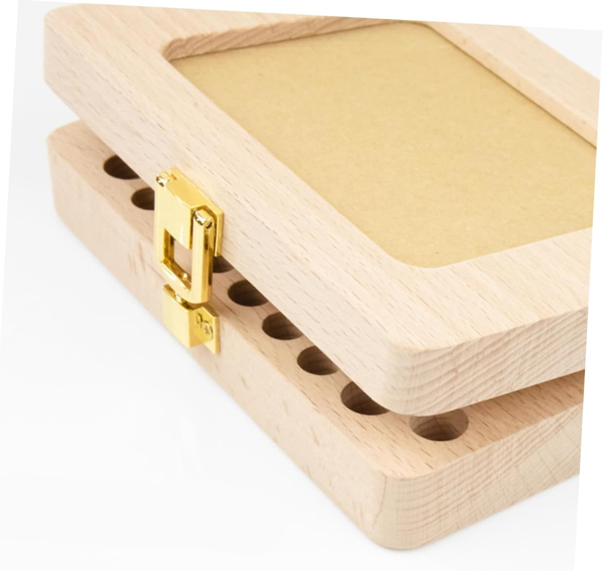 Teeth Keepsake Box Wooden Frame Storage Container for Teeth Souvenirs with Japanese Stickers for Boys image number 4