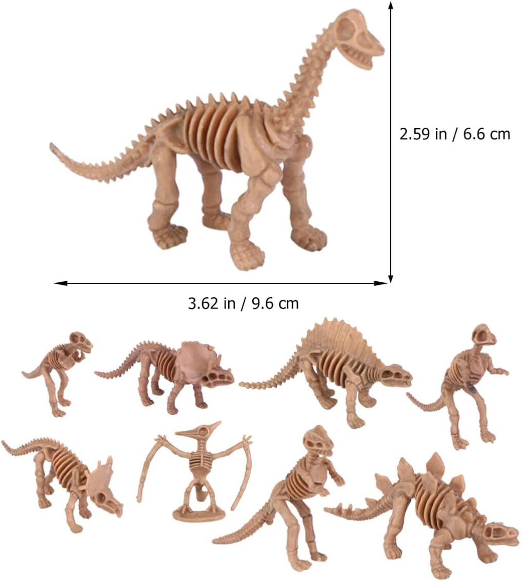 Ciieeo Dinosaur Party Favors 12Pcs Simulation Dinosaur Skeleton Plastic Fossil Skeleton Figure for Halloween Decoration Party Decoration