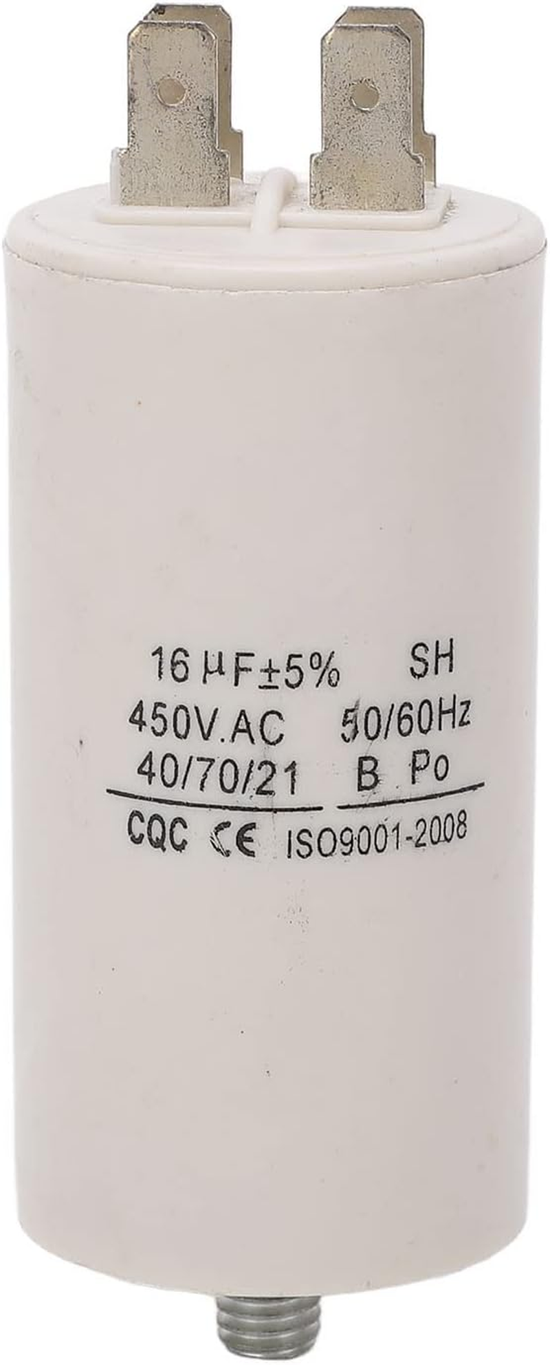 450V 16Uf Run Capacitor for Washing Machine, Easy to Install, Long Service Life, Ideal Replacement with Premium Explosion Proof Design image number 2