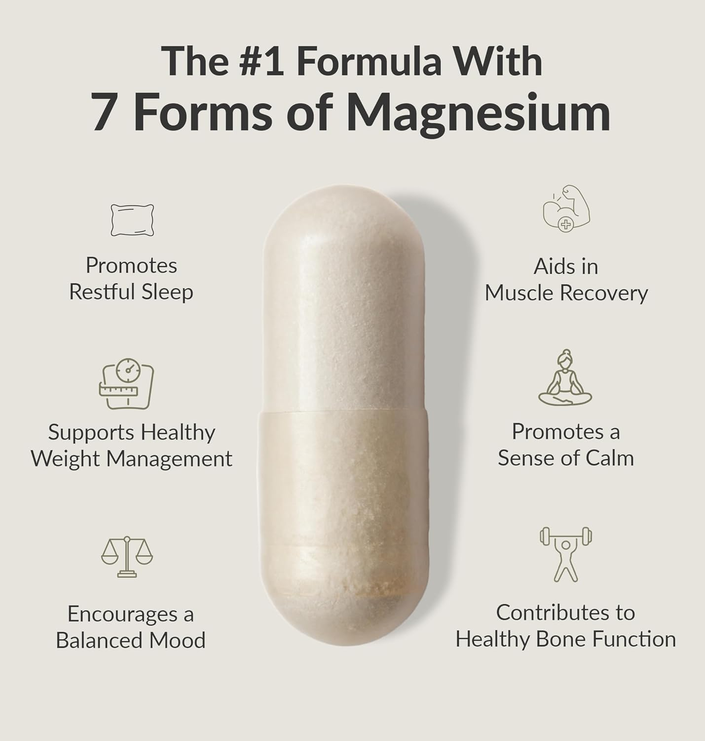 Magnesium Breakthrough Complex Supplement with 7 Forms of Mg: Natural Support for Sleep and Cognitive Function -Calming Vitamins image number 6