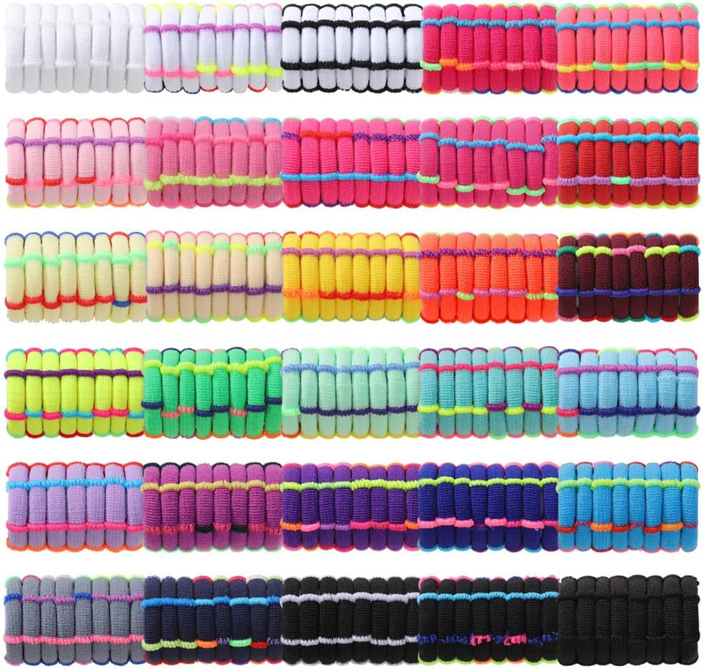 Festfit100Pcs Baby Girl Hair Ties,1 Inch Hair Bow Tiny Hair Bows Hair Tie with Elastic Loop Ponytail Ties Pony Tail Holder Accessories for Infants Toddlers Girls Kids image number 3