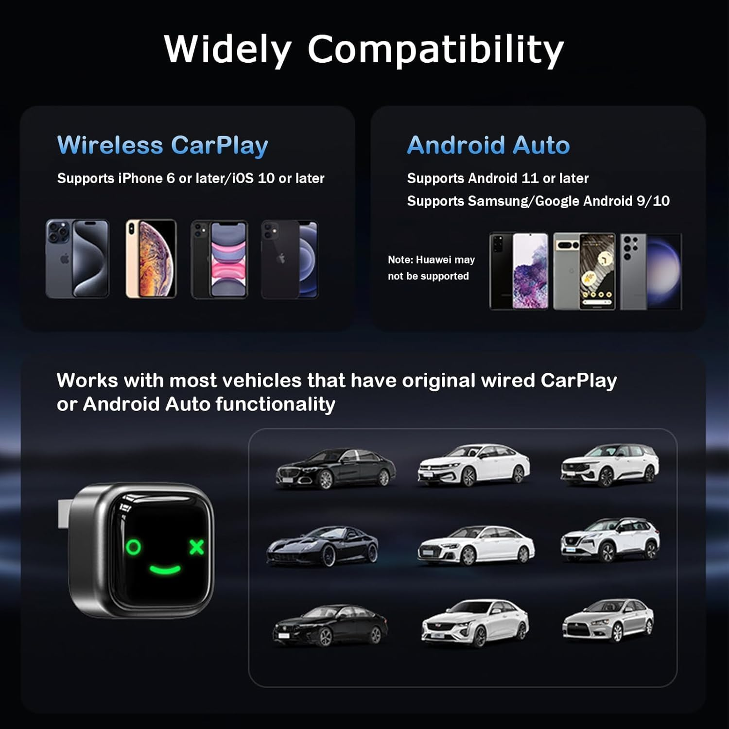 Wireless Carplay Adapter, Upgrade Wired Carplay to Wireless, Mini USB Design for Cars with Built-In Wired Apple Carplay Plug & Play Easy Use Fast Stable Connection Car Play for Iphone & Android (I-1) image number 4