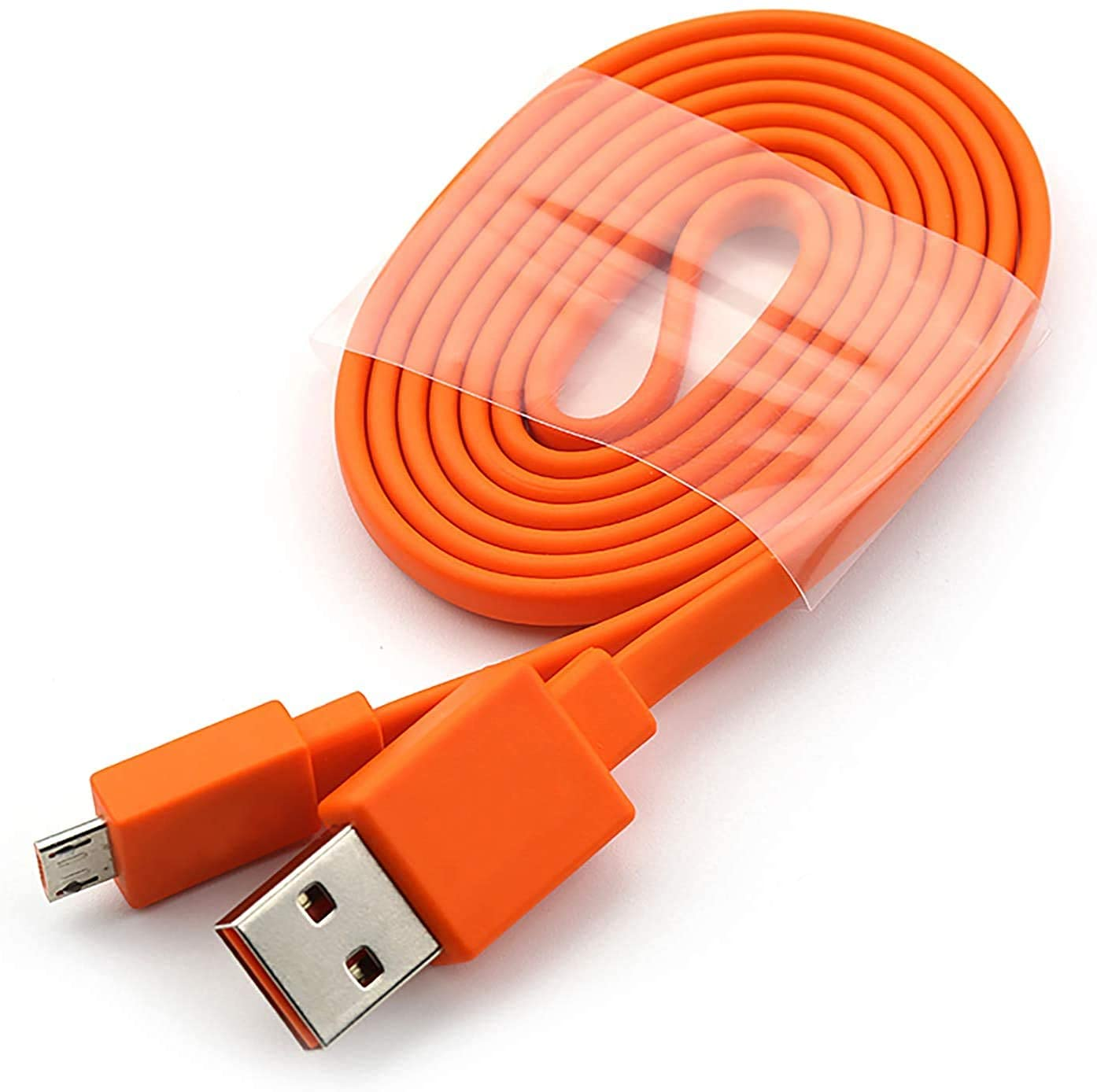 Aquelo USB Fast Power Charging Charger Cable Cord for JBL Wireless Bluetooth Speaker Earphone Headphone - 3.3FT & Orange (Charger) image number 2