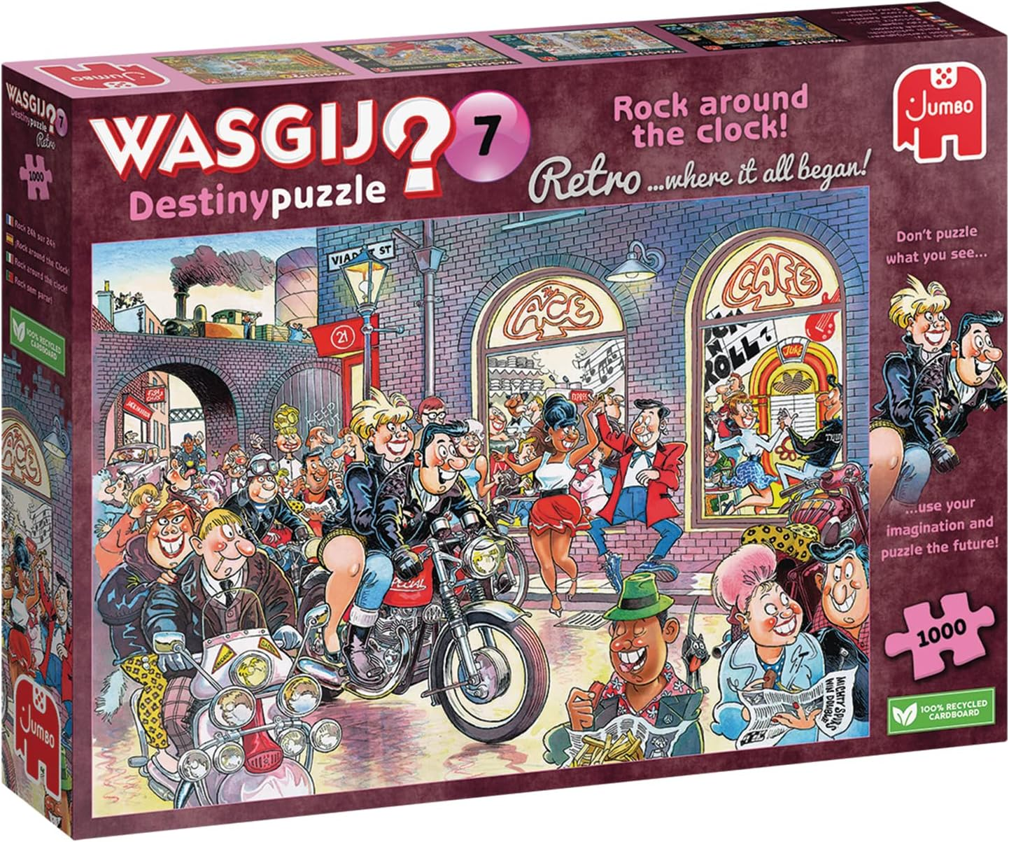 Jumbo Wasgij Retro Destiny 7 Rock around the Clock Jigsaw Puzzle (1000 Pieces) image number 2