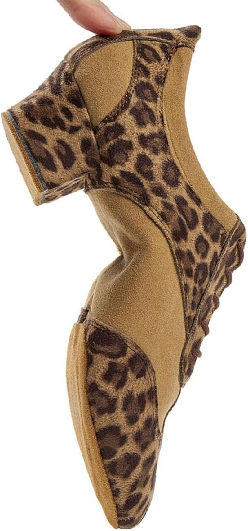 Diamant Women'S Trainer Shoes 188-234-609 - Microfibre Leopard - 3.7 Cm Block Heel - Split Variospin Sole - Normal Width - Made in Germany