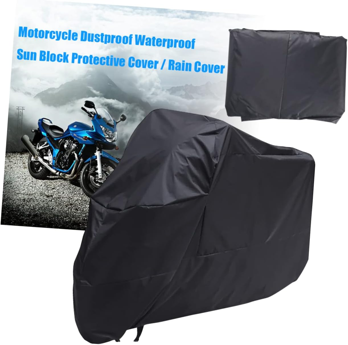 CORHAD Sun Protection Car Cover for Motorcycle Motorbike Xl and Windproof for Outdoor Bike Storage and Protection from Rain and Sun image number 2