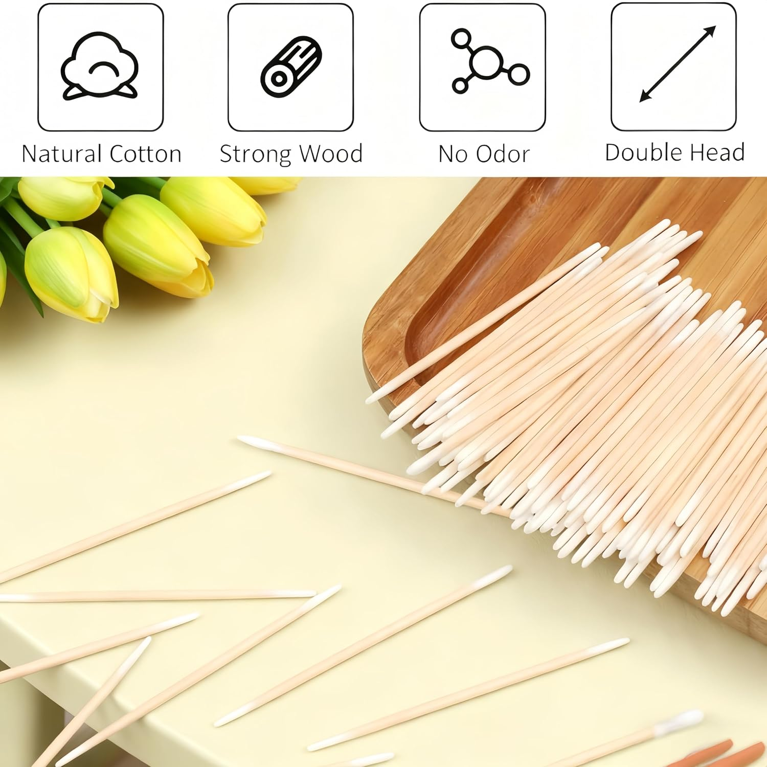 WEBXMZDQ 500Pcs Precision Pointed Cotton Swabs,4 Inch Precision Microblading Cotton Swab Cotton Sticks Applicator，For Nail Art, Makeup, Eyeshadow，Clean image number 6