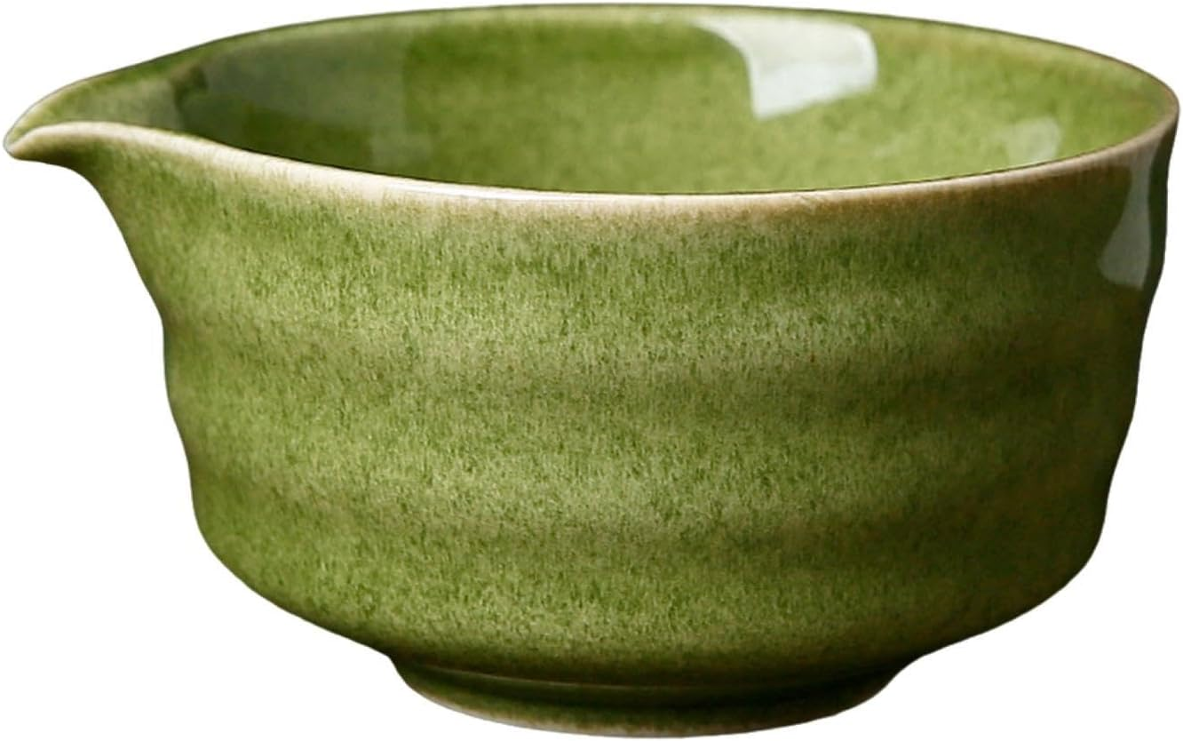 Siabiced Ceramic Matcha Bowl, Japanese Teacup 450Ml, Chawan Tea Making Tools, Traditional Handmade Porcelain Tea Bowl For, Dark Green