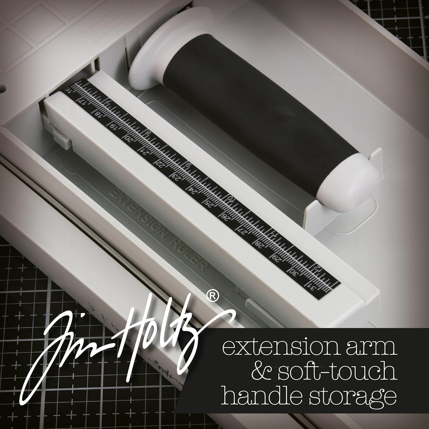 Tim Holtz Paper Cutter Tool - Maxi Guillotine Paper Trimmer for Scrapbooking, Vinyl, and Craft Paper - 12.25 Inch Cutting Length with Extendable Ruler and Grid Lines image number 1