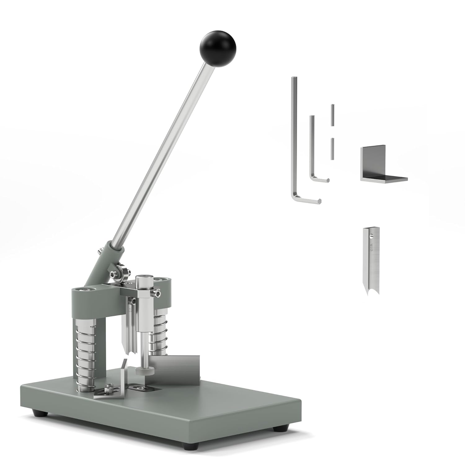 Heavy Duty Corner Cutter, R6Mm/R10Mm Manual Corner Rounder, Adjustable Thickness 30Mm Commercial Corner Punch Machine with Paper Press for PVC ABS Aluminum Sheet Cardstock image number 2