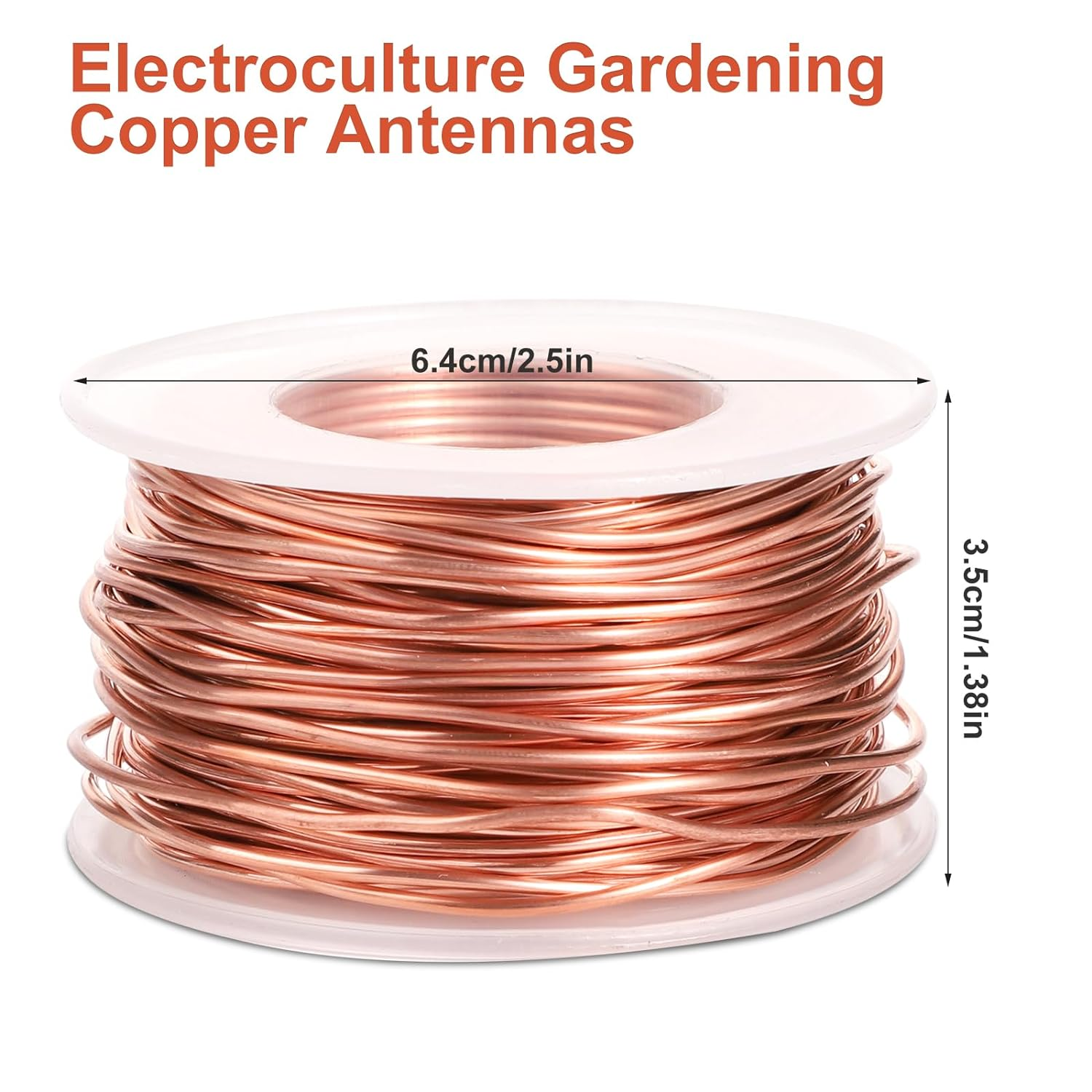 Electroculture Gardening Antenna, 65 Feet 1.3Mm Pure Copper Wire Gardening Copper Wire Craft Bare Copper Wire 16 Gauge 99.9% Soft Copper Wire for Gardening, Growing Plants and Vegetable, Crafting image number 4