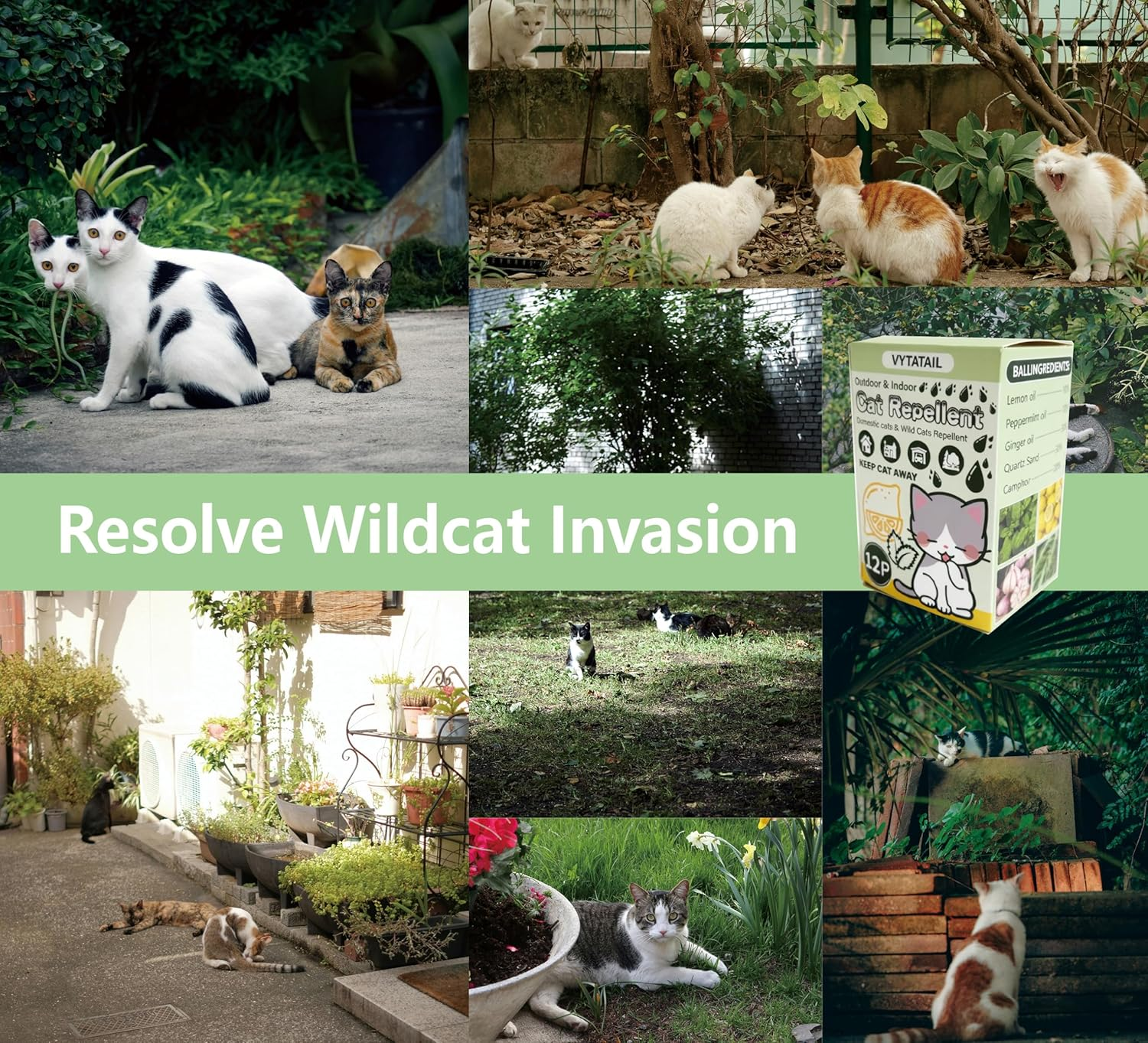 VYTATAIL Cat Repellent Balls 12 Pack - Quartz Sand with 6 Mesh Bags, Long Lasting Indoor/Outdoor Cat Deterrent for Garden/Yard/Sofa, Natural Non-Toxic Pet Safe 2 image number 5