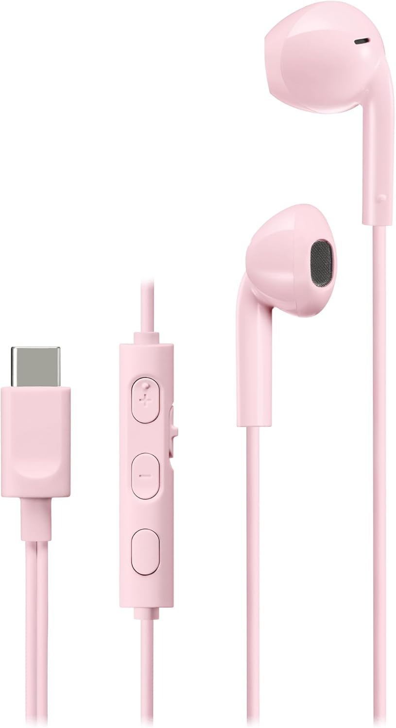 JVC HA-FR17UC-A Bud-Type USB-C Earphones with Built-In DAC for Powerful and Crystal Clear Sound, Practical Microphone and 3-Button Remote Control in Extremely Compact Design (Blue)