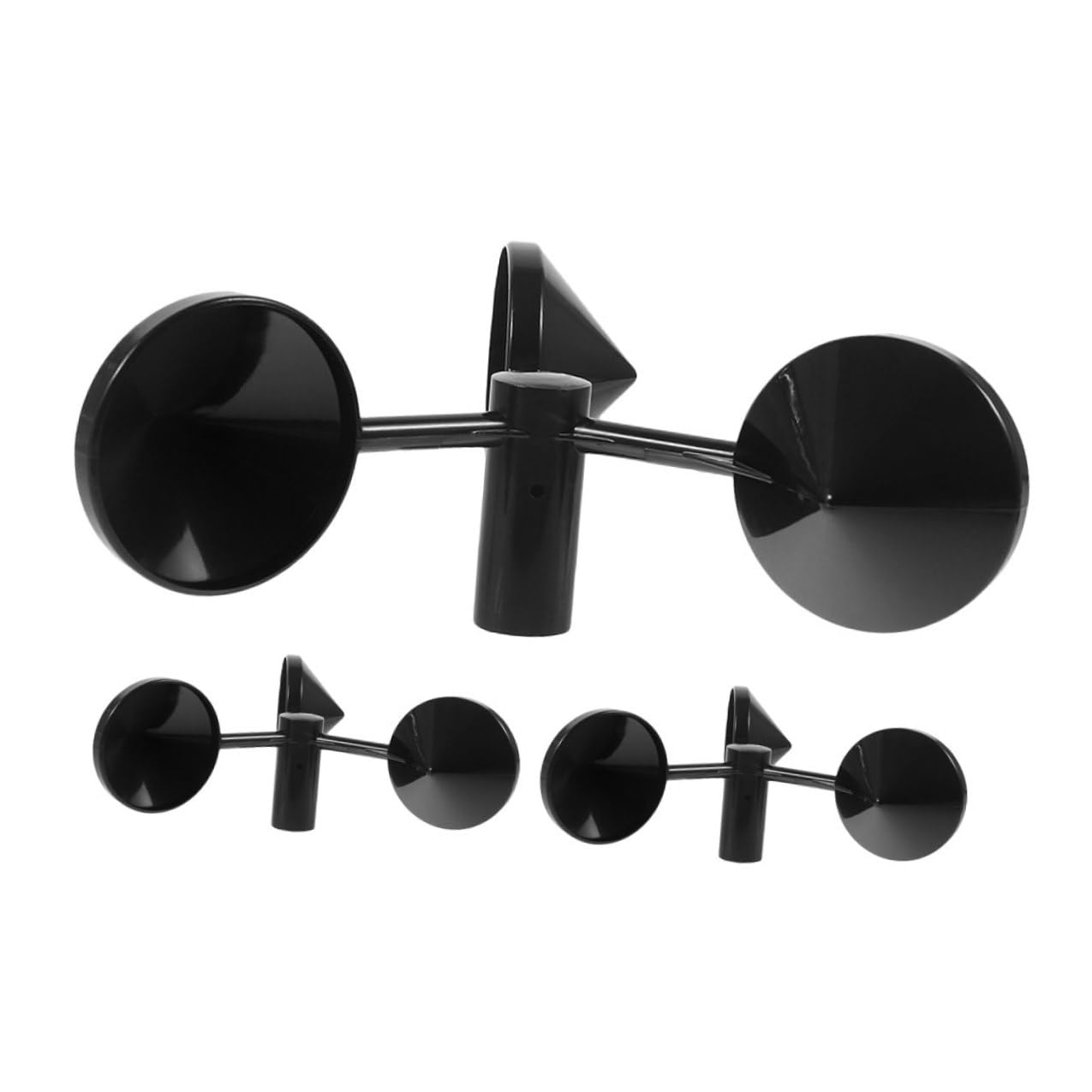 3Pcs Wind Speed Measurement Cups Metal Anemometer Replacement Accessories for Outdoor Meteorological Observation Wind Power HVAC Systems with Quick Response image number 1