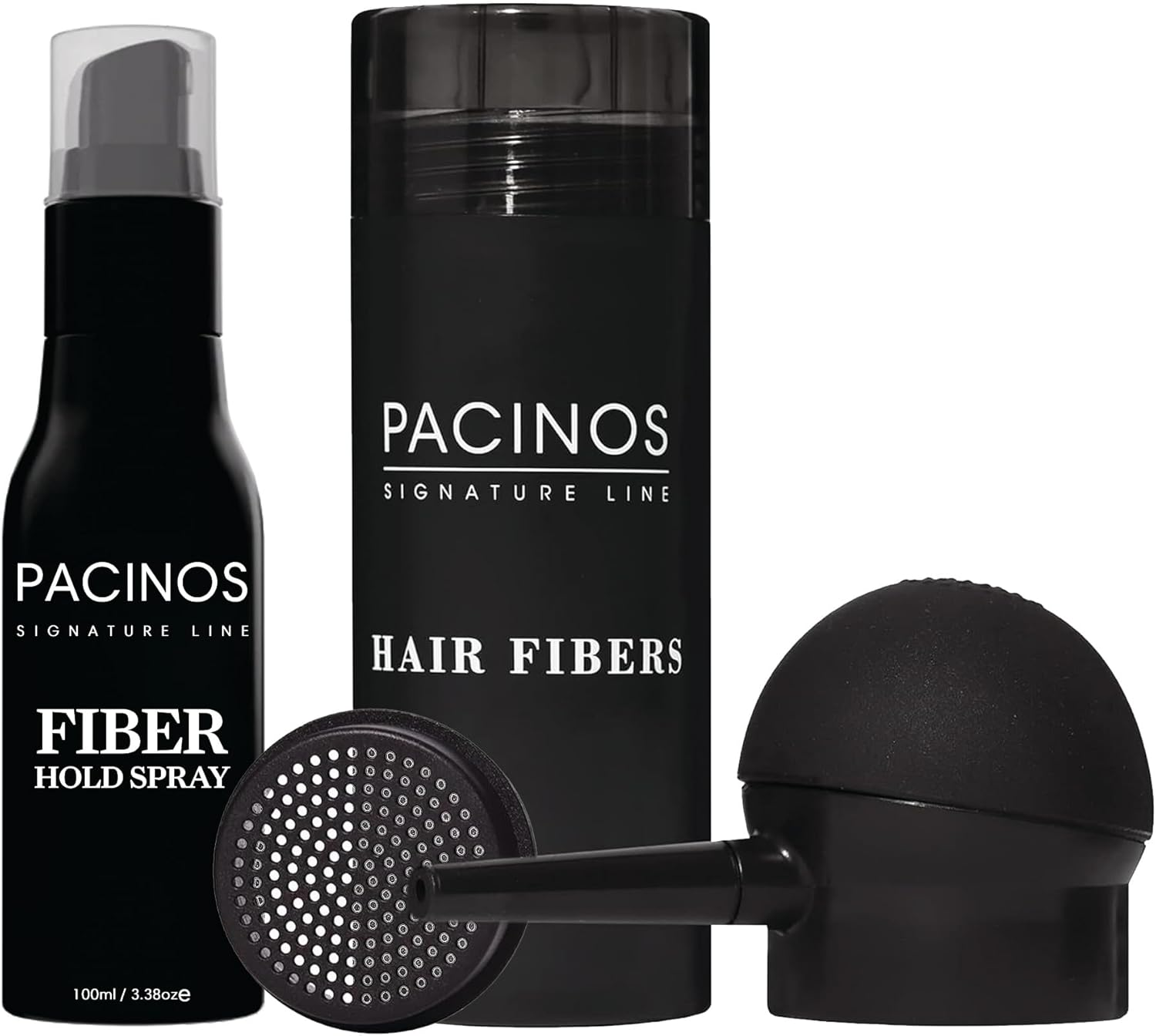 Pacinos Hair Fiber Kit - Conceal Thinning Hair Instantly with Fiber Hold Spray - Dark Brown image number 3