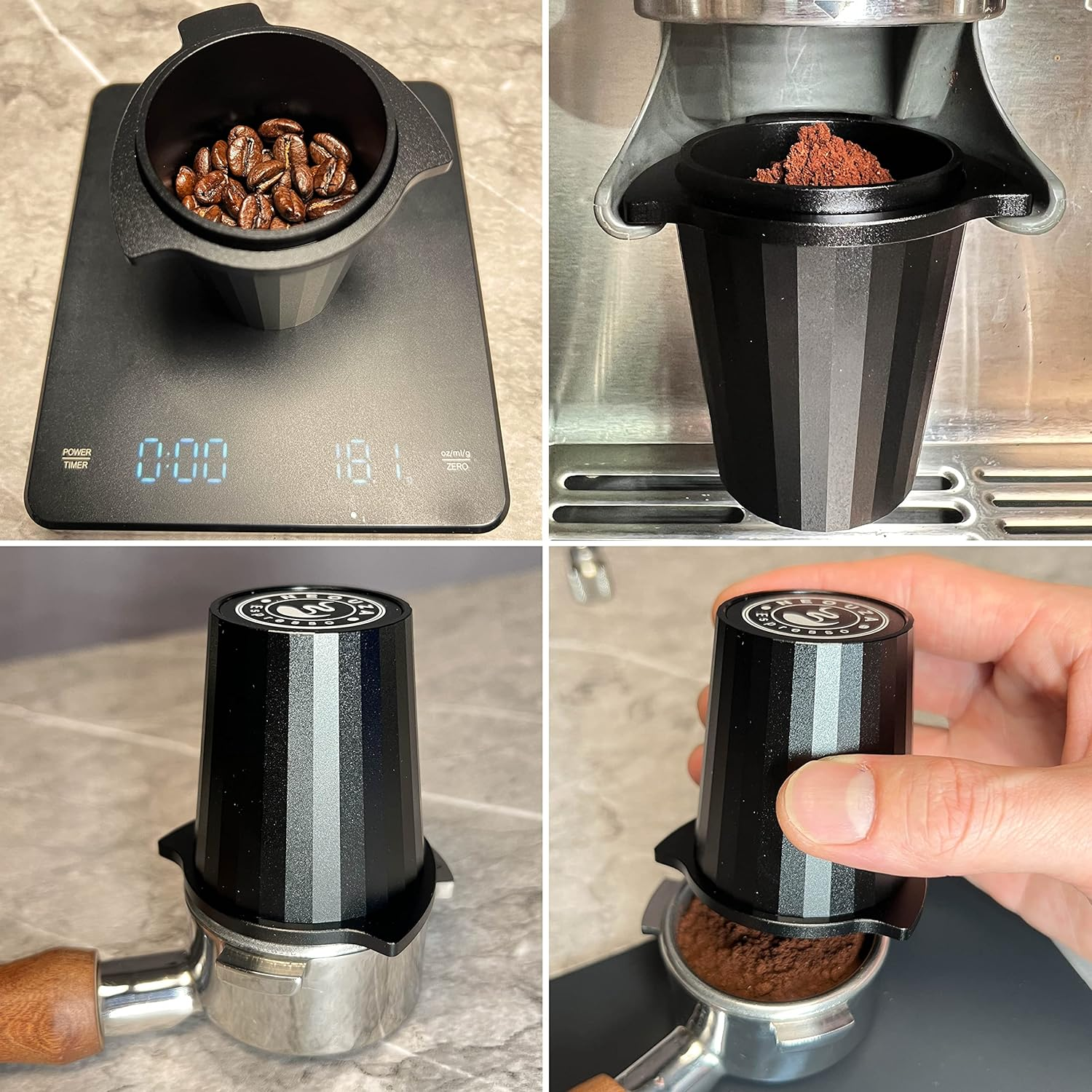 NEOUZA 54Mm Espresso Funnel Dosing Cup Aluminum Alloy RDT Spray for Breville 8 Series 870/875/878/880 Coffee Grinder Machine image number 6