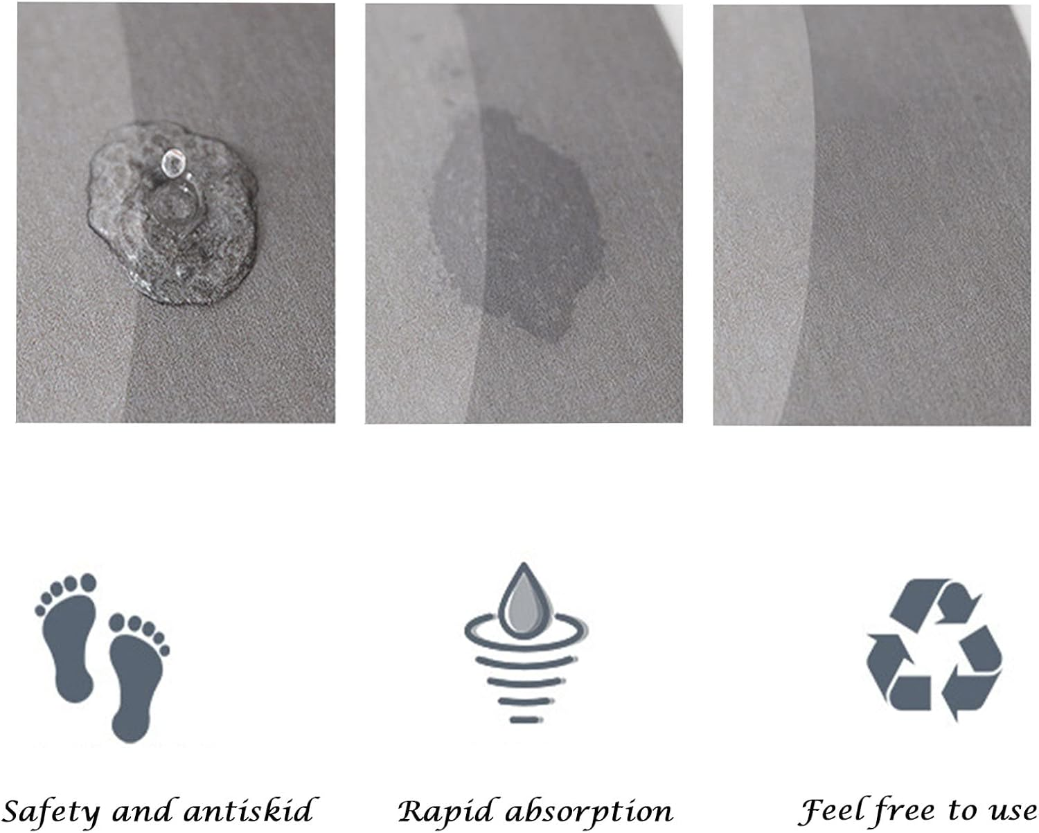 Door Mat,Bathroom Rugs,Bath Mats for Bathroom,40X60Cm Non Slip-Bathroom Mats,Quick to Dry Water and Easy to Clean Up image number 3