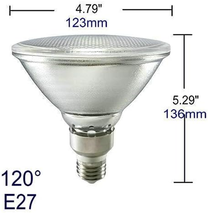 E27 PAR38 LED Cool White 6000 K, Waterproof, for Indoor and Outdoor Use, Not Dimmable, Spotlight Light, Floodlight Bulb, 15 W Cool White LED PAR38 Glass Reflector Lamp (Replaces 150 W image number 3