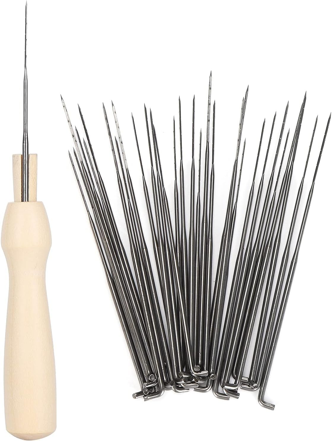 WADY Needle Felting Kit, Felting Needles Felting Tool Set 9Cm / 8.6Cm / 7.9Cm DIY Wool PIN with Storage Bottle for Making Felt Patterns for DIY and Craft (31PCS) image number 1