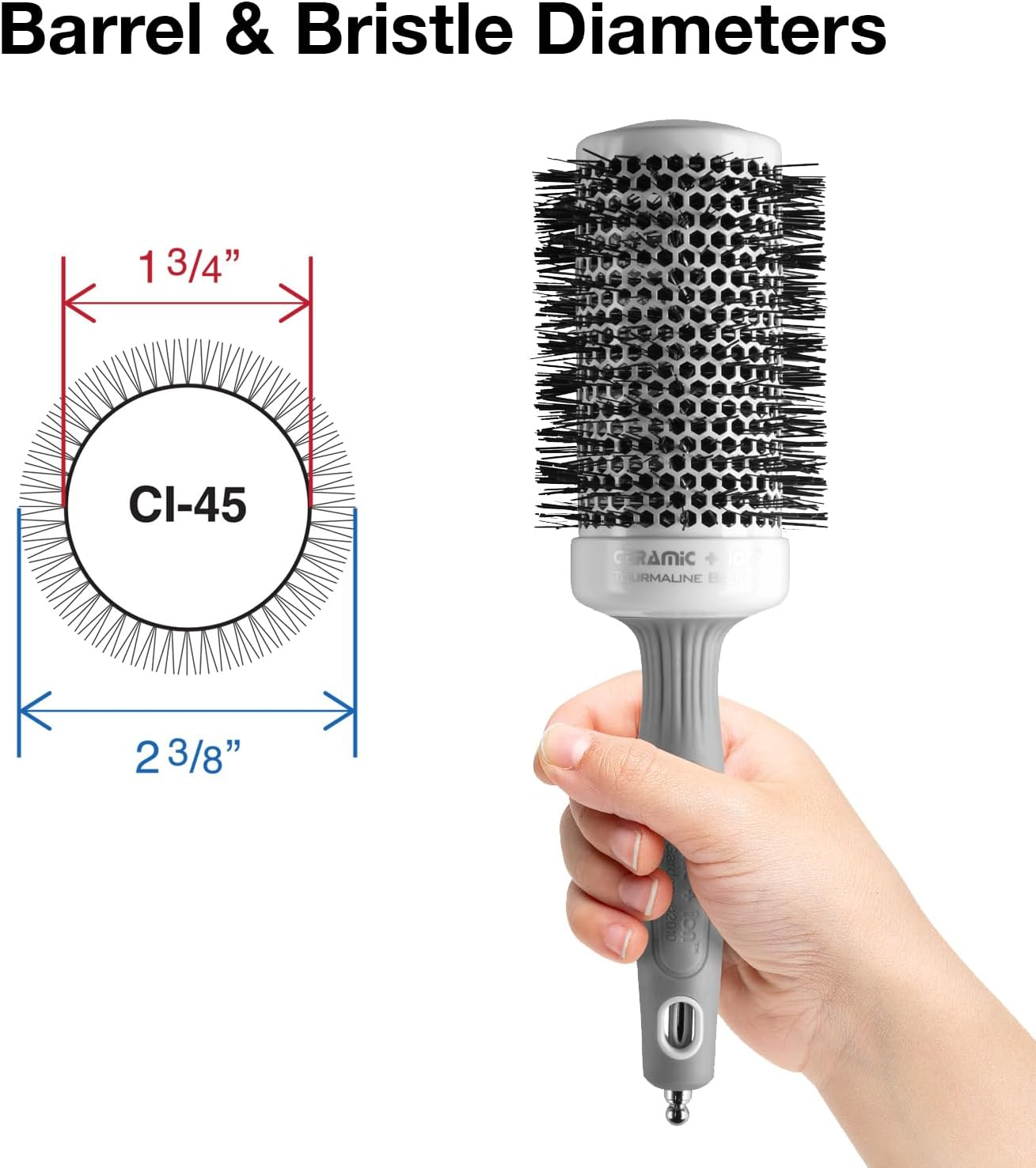 Olivia Garden Ceramic + Ion CI45 Thermal Hair Brush image number 6
