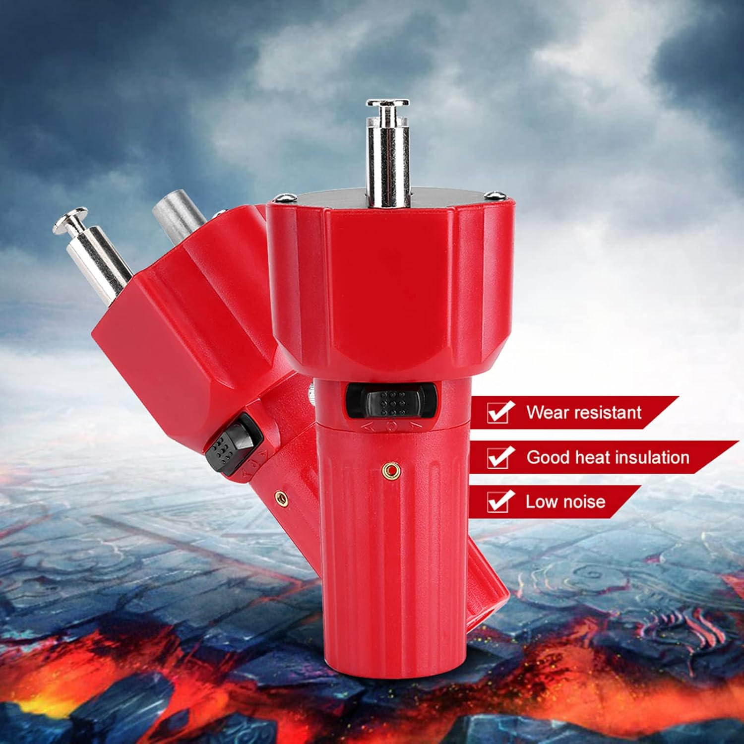 Barbecue Rotator Electric Motor, Red Small Motor with USB Wire, Low Noise for Roast Bracket Holder Part, Easy to Use, Portable, Metal Material image number 3