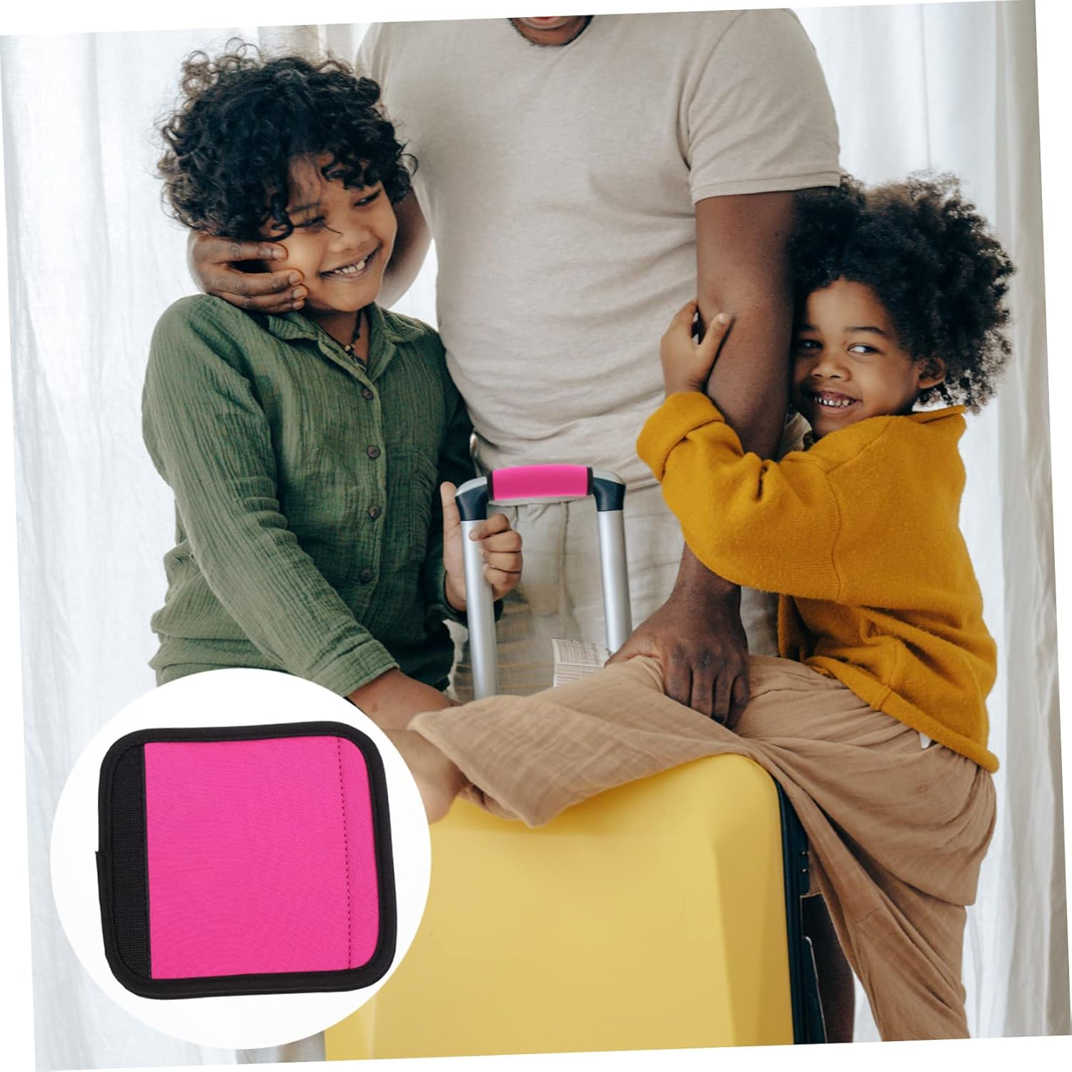 GAROZATION Neoprene Luggage Handle Wraps Simple Style Comfortable Hand Protectors for Traveling Suitcase Handle Covers image number 1