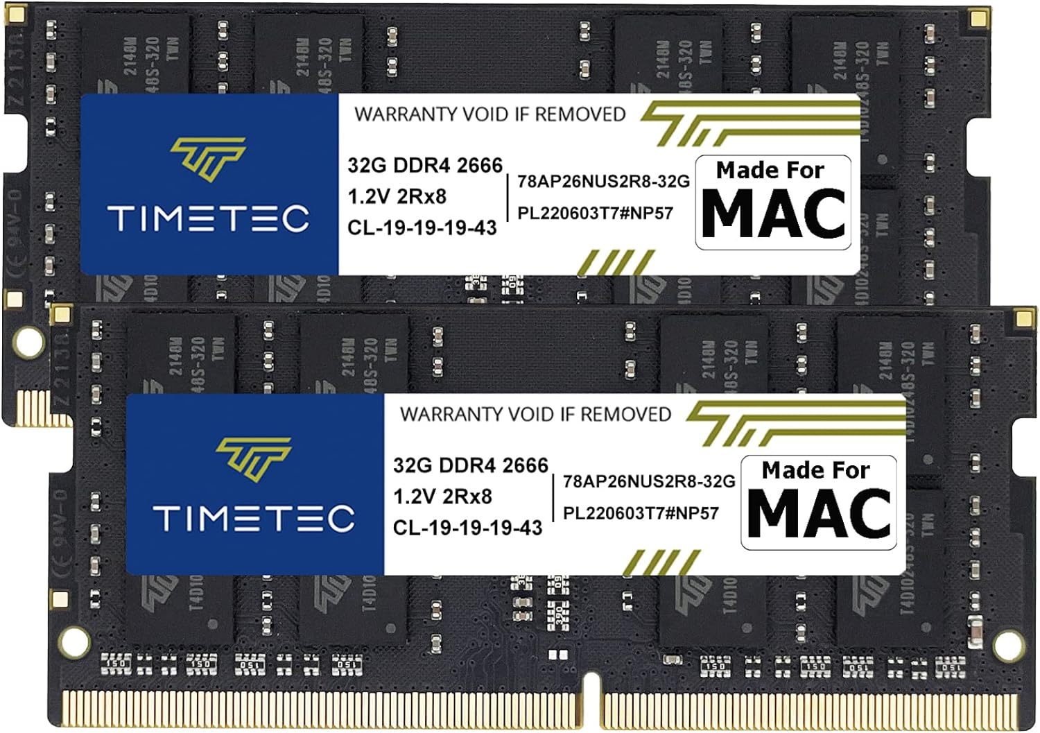 Timetec 64GB Kit(2X32Gb) Compatible for Apple DDR4 2666Mhz for Mid 2020 Imac (20,1 / 20,2) / Mid 2019 Imac (19,1) 27-Inch W/Retina 5K Display, Late 2018 Mac Mini (8,1) PC4-21333 / PC4-21300 MAC RAM image number 5