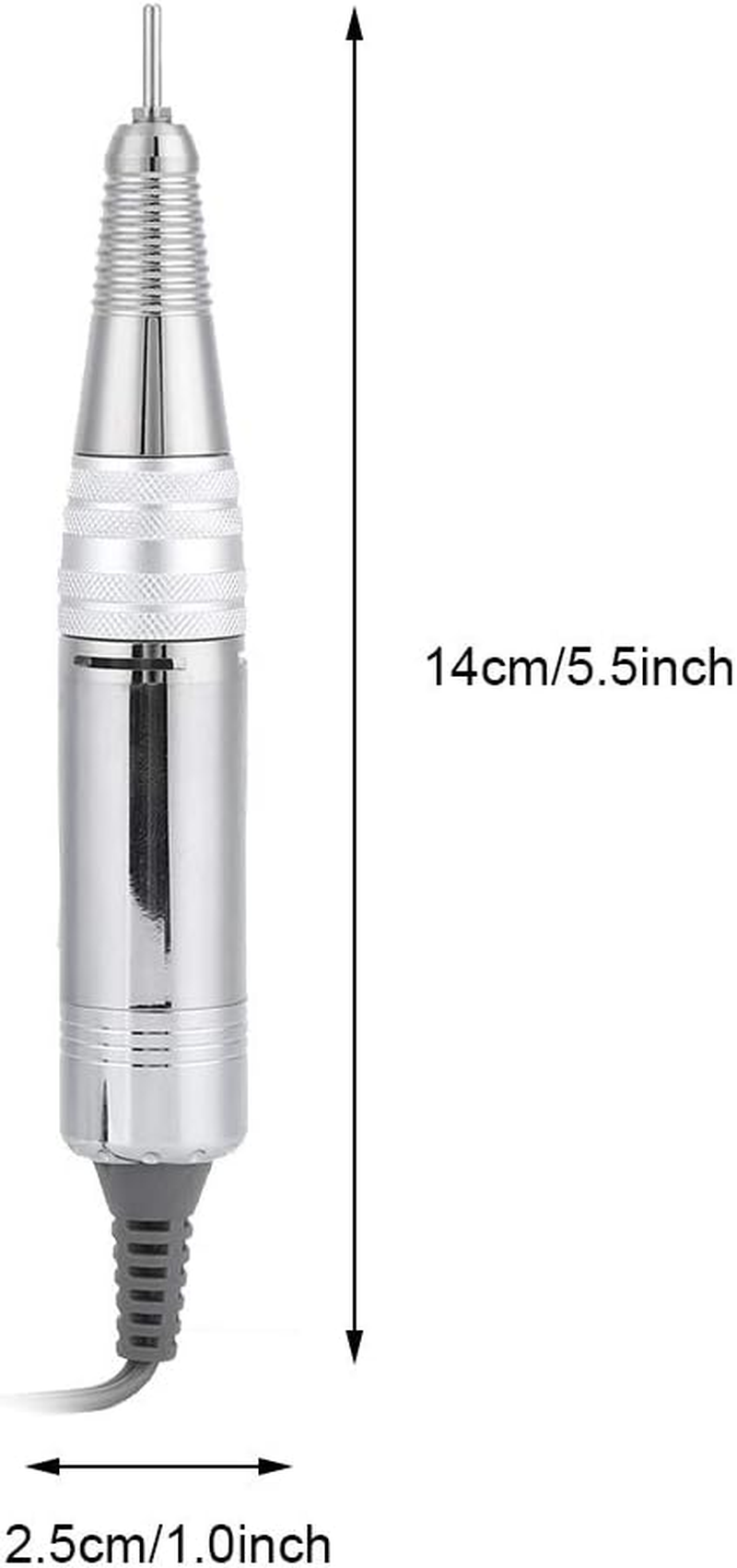 Nail File Electric Nail Cutter, 35000 Rpm Handpiece Replacement Handle Manicure Pedicure Nail Polish Cutter Handpiece for Professional Nail Polishing Grinder