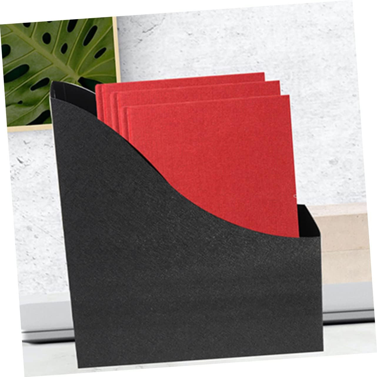 VILLFUL 3Pcs Desk File Organizer Office Organisation Magazine Holder Book Holder for Shelves Office Storage Rack image number 5