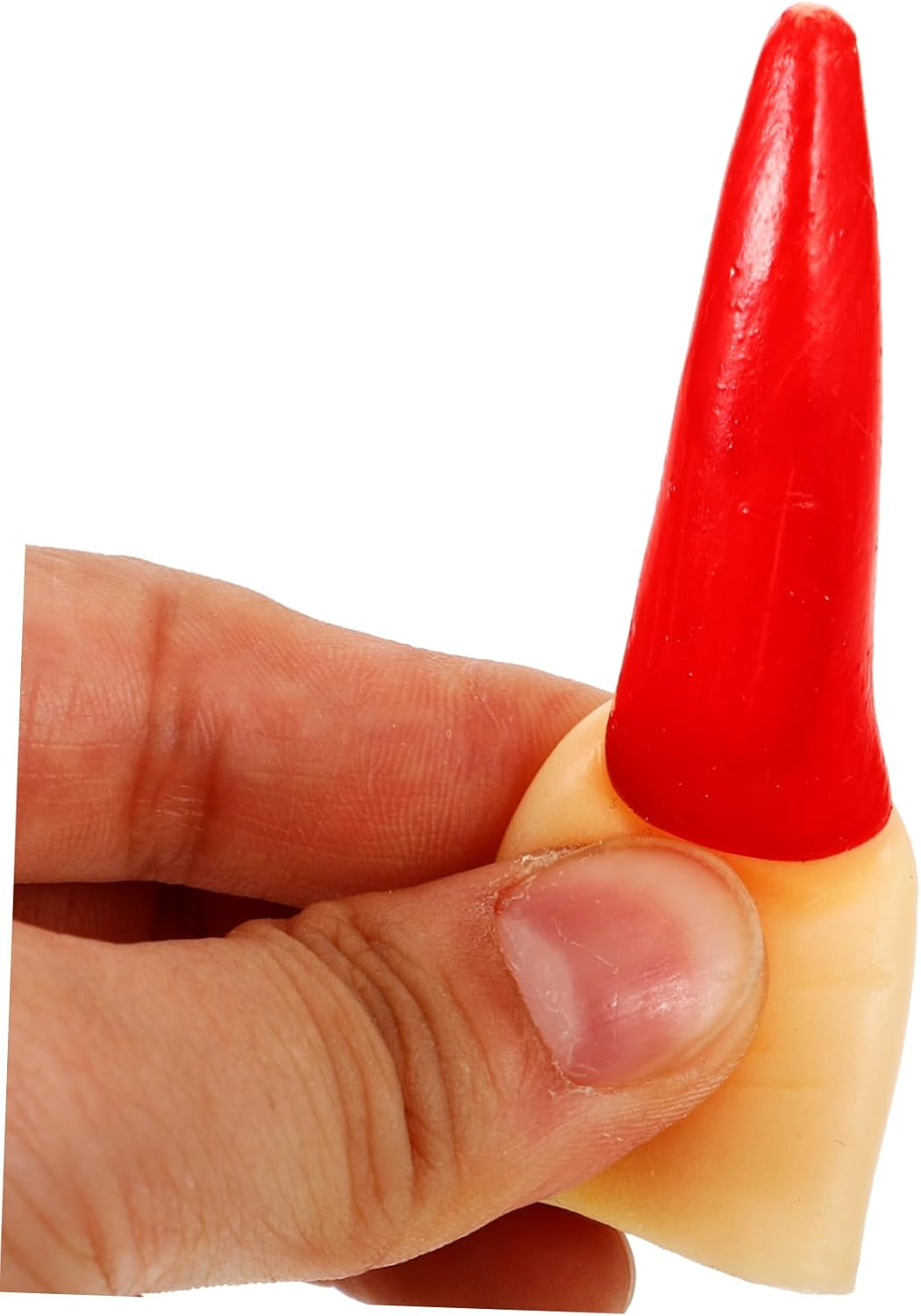 BAZEITFLOW 10Pcs Halloween Fake Fingers Red Nail Decorative Props Scary Reusable Finger Covers for Party Festival Cosplay and Masquerade image number 1