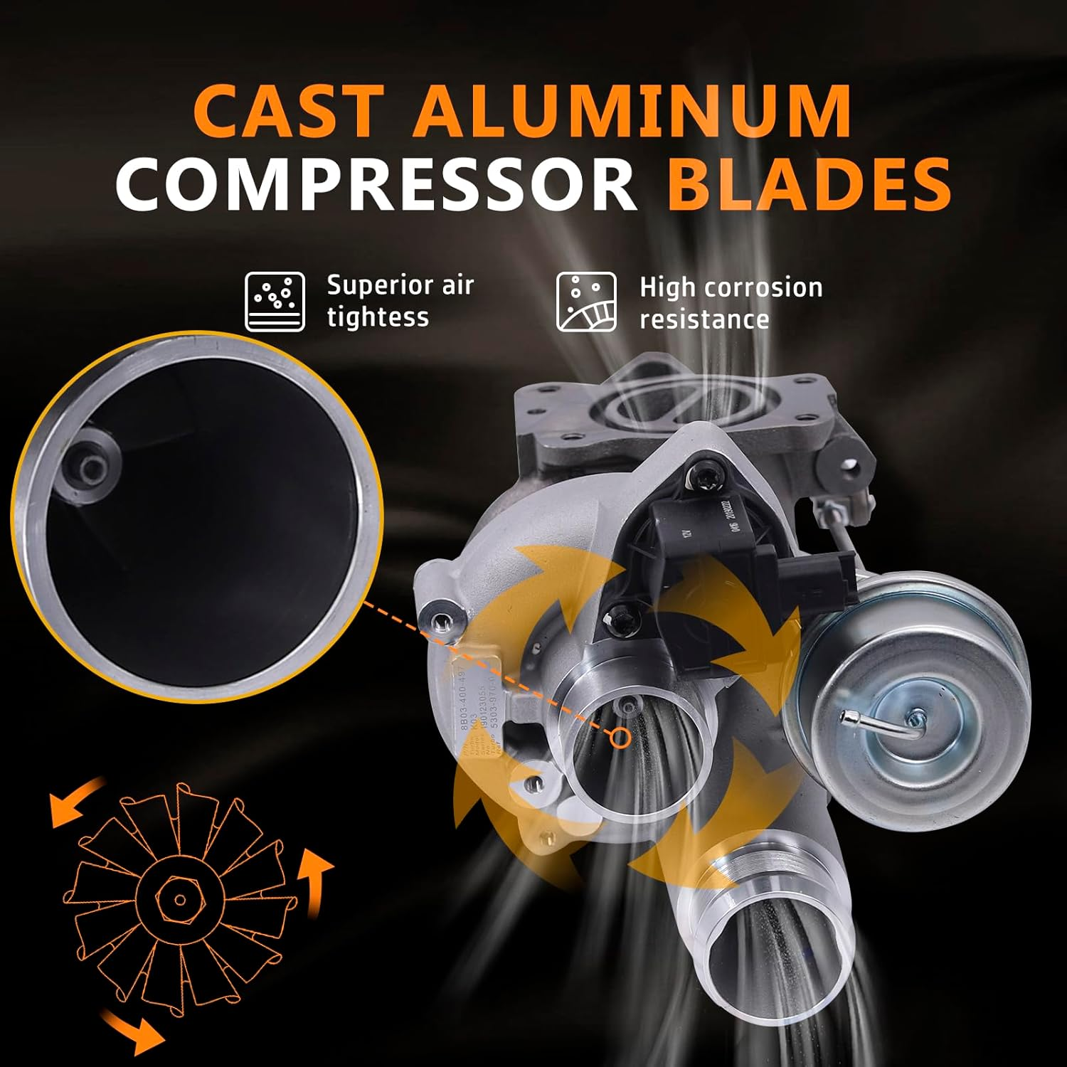 K03 Turbo Turbocharger Compatible with Mini Cooper S R55 R56 R57 R58 R59 R60 R61 Clubman 1.6; Compatible with EP6 DTS, EP6 CDTS, EP6 CDT Engine Versions Type image number 6