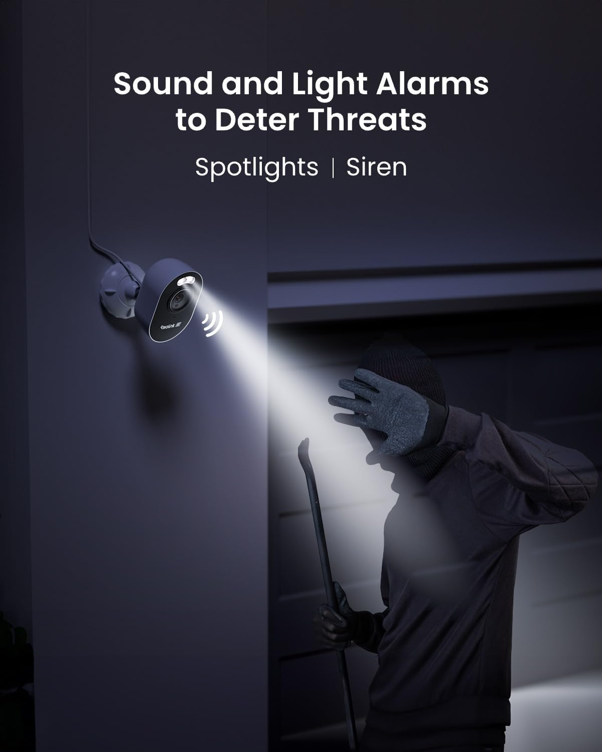 REOLINK 4K Security Wifi Camera Indoor/Outdoor, 8MP Wired & Wireless for Home Surveillance, Spotlight Color Night Vision, 5G/2.4Ghz, Smart Detection, IP65 Weatherproof, Local/Cloud Storage, Lumus Pro image number 3