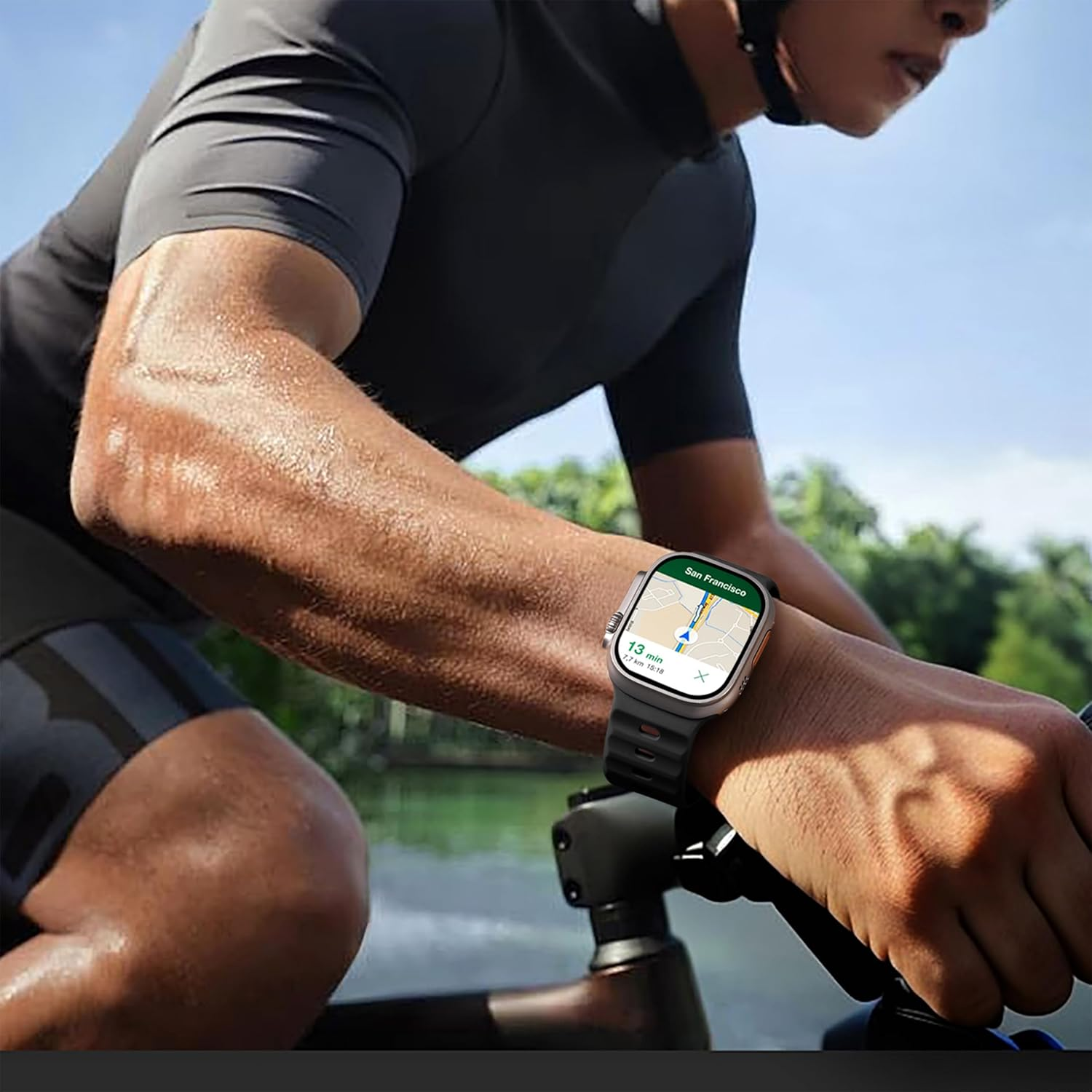 WJK Compatible with Apple Watch Band 42Mm 44Mm 45Mm 46Mm 49Mm Women Men, Soft Silicone Sport Waterproof Replacement Wristband for Iwatch Series 11 10 9 8 7 6 5 4 3 2 1 SE Ultra/Ultra 2 3, Multi Colors - Army Green image number 6