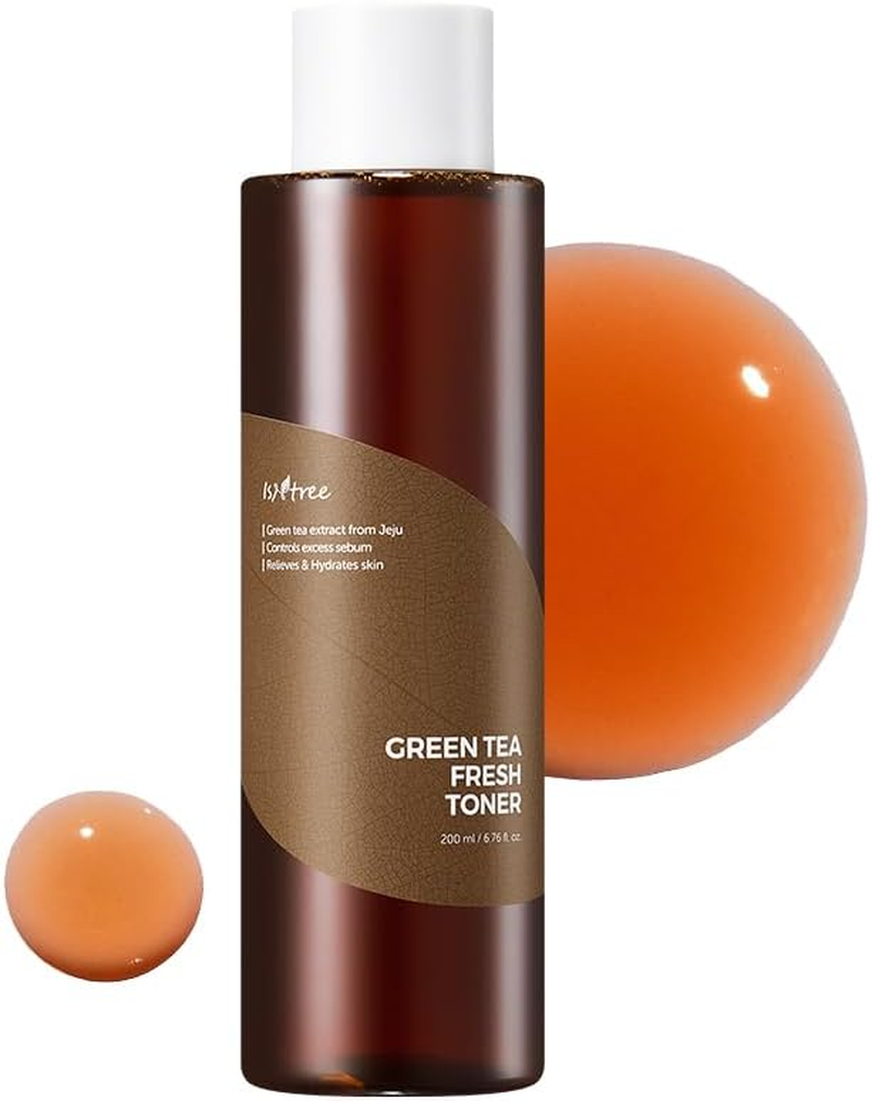 ISNTREE Green Tea Fresh Facial Toner 200Ml, 6.76 Fl. Oz. with Hyaluronic Toner 50Ml | Deep Moisturizing. image number 2