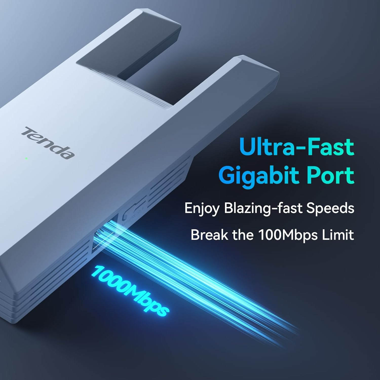 Tenda AC1200 Wifi Extender with Gigabit Ethernet Port, Dual Band 867Mbps 5Ghz/300Mbps 2.4Ghz, Wifi Extender Signal Booster for Home, Wifi Range Extender Covers up to 1500 Sq.Ft & 30 Devices (A18Pro) image number 2