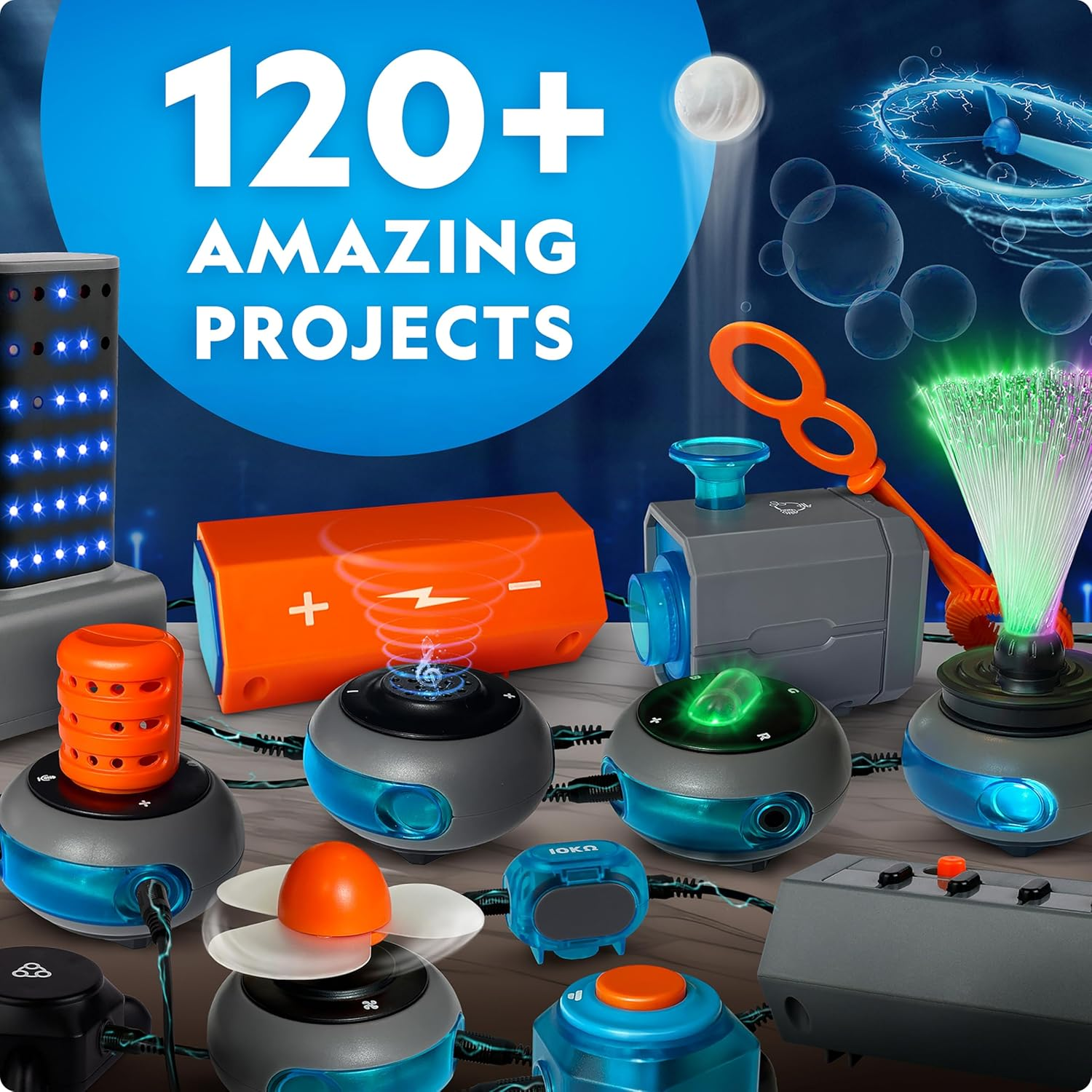 National Geographic Circuit Maker - Electronics Kit for Kids with 120 Electrical Projects, STEM Toy, Electronic and Electrical Circuit Projects, Electricity Kit