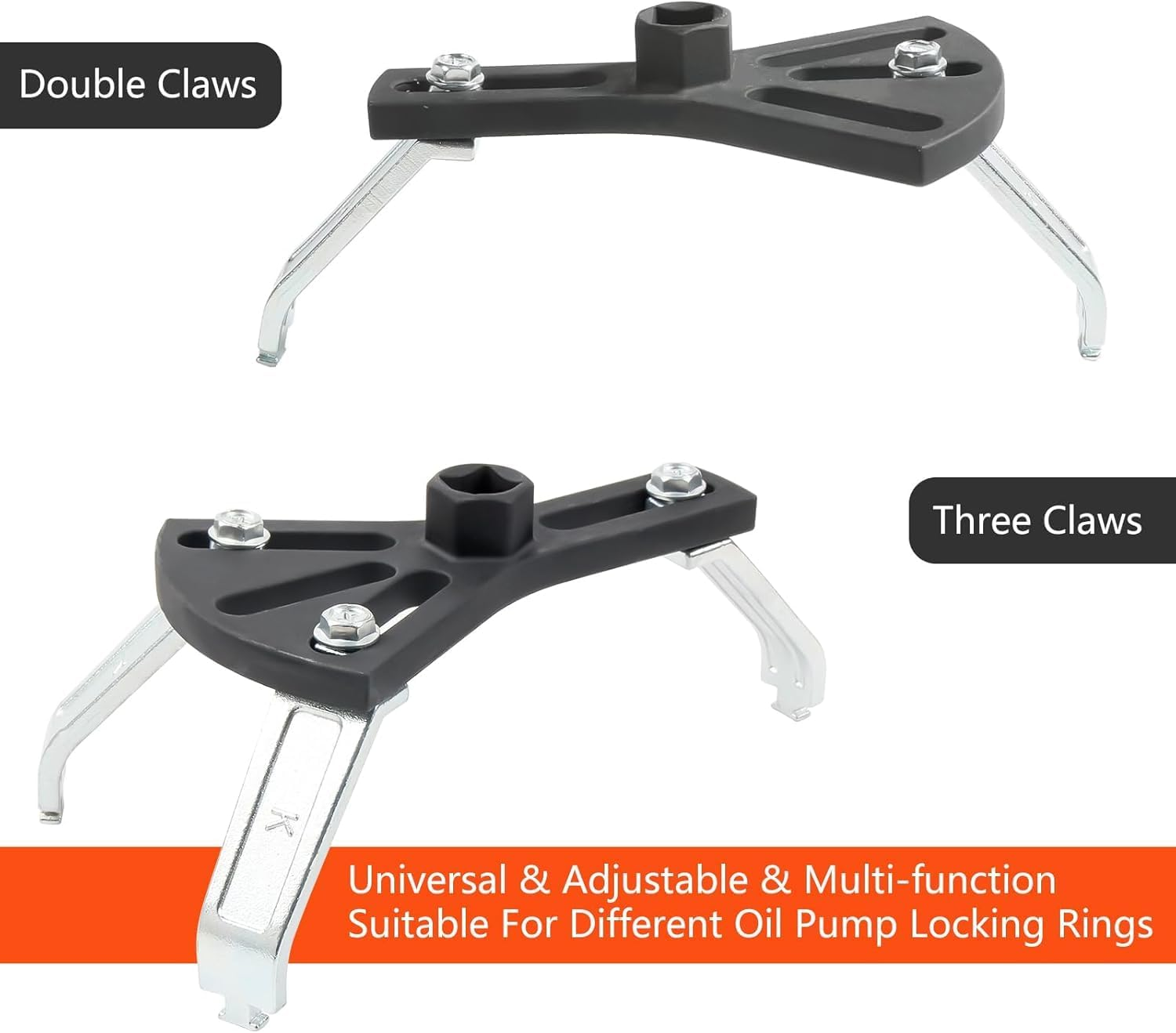 Fuel Tank Lock Ring Tool Kits, Universal Fuel Pump Removal Tool 4 PCS with 1 Wrench, Adjustable Fuel Pump Lock Ring Senders Removal Install Tools